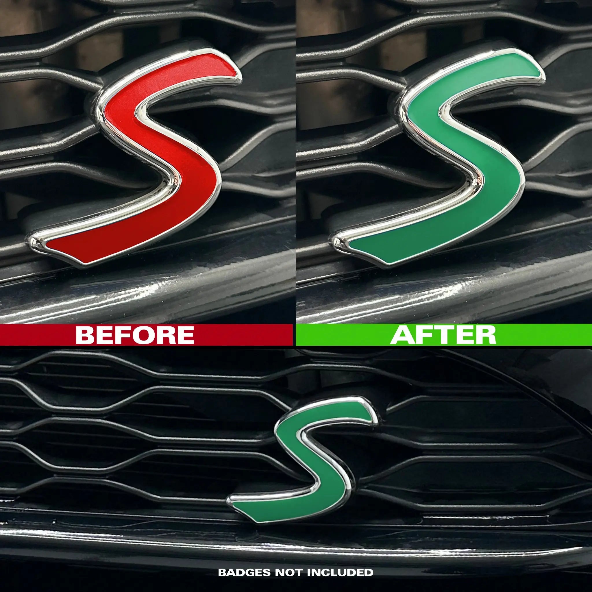 MINI F-Series Cooper S Front Accent Decal / Sticker SCP Automotive Medium-Green