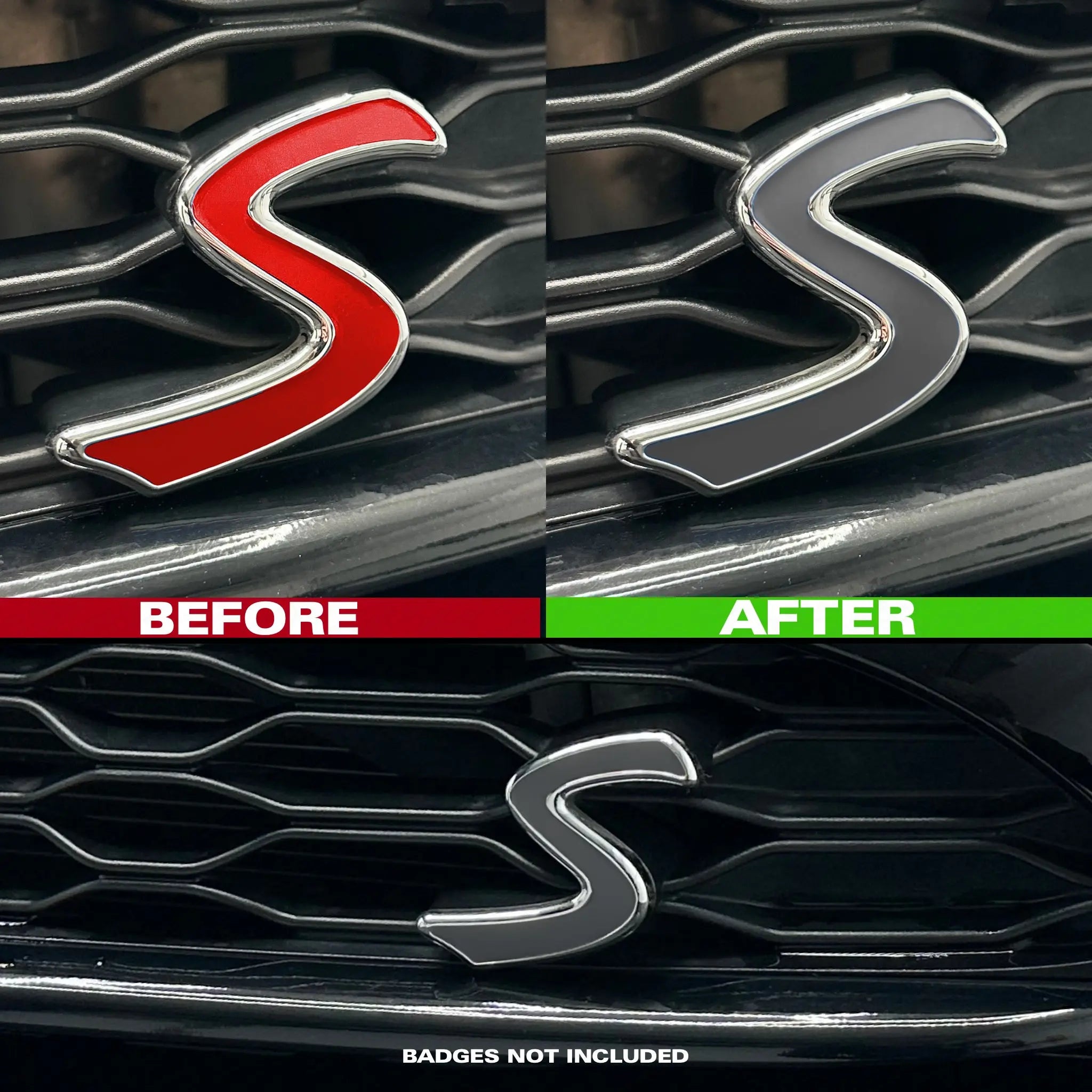 MINI F-Series Cooper S Front Accent Decal / Sticker SCP Automotive Medium-Grey
