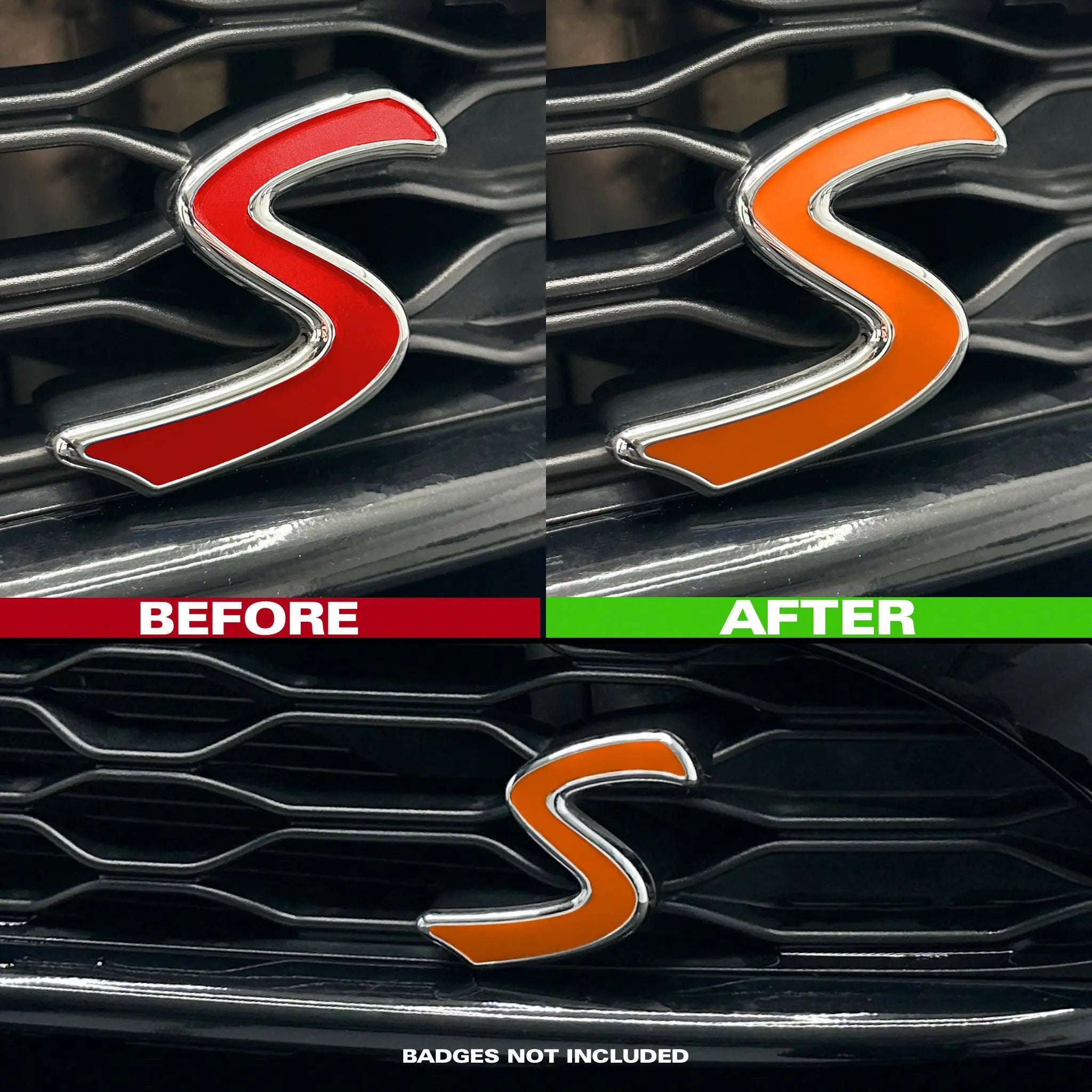 MINI F-Series Cooper S Front Accent Decal / Sticker SCP Automotive Orange