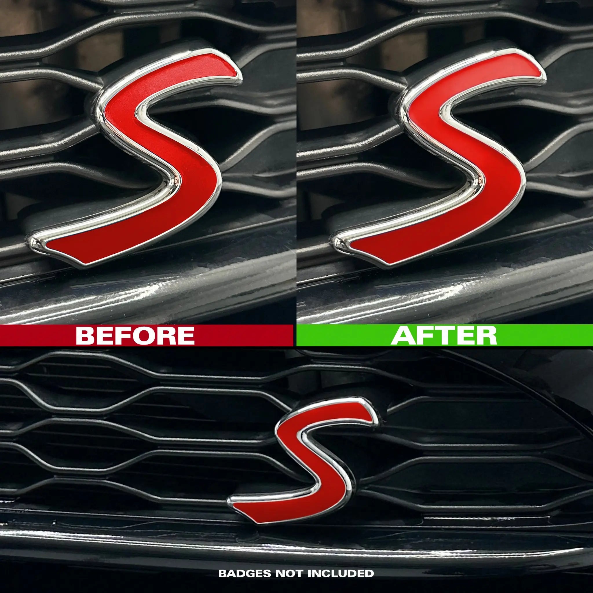 MINI F-Series Cooper S Front Accent Decal / Sticker SCP Automotive Red