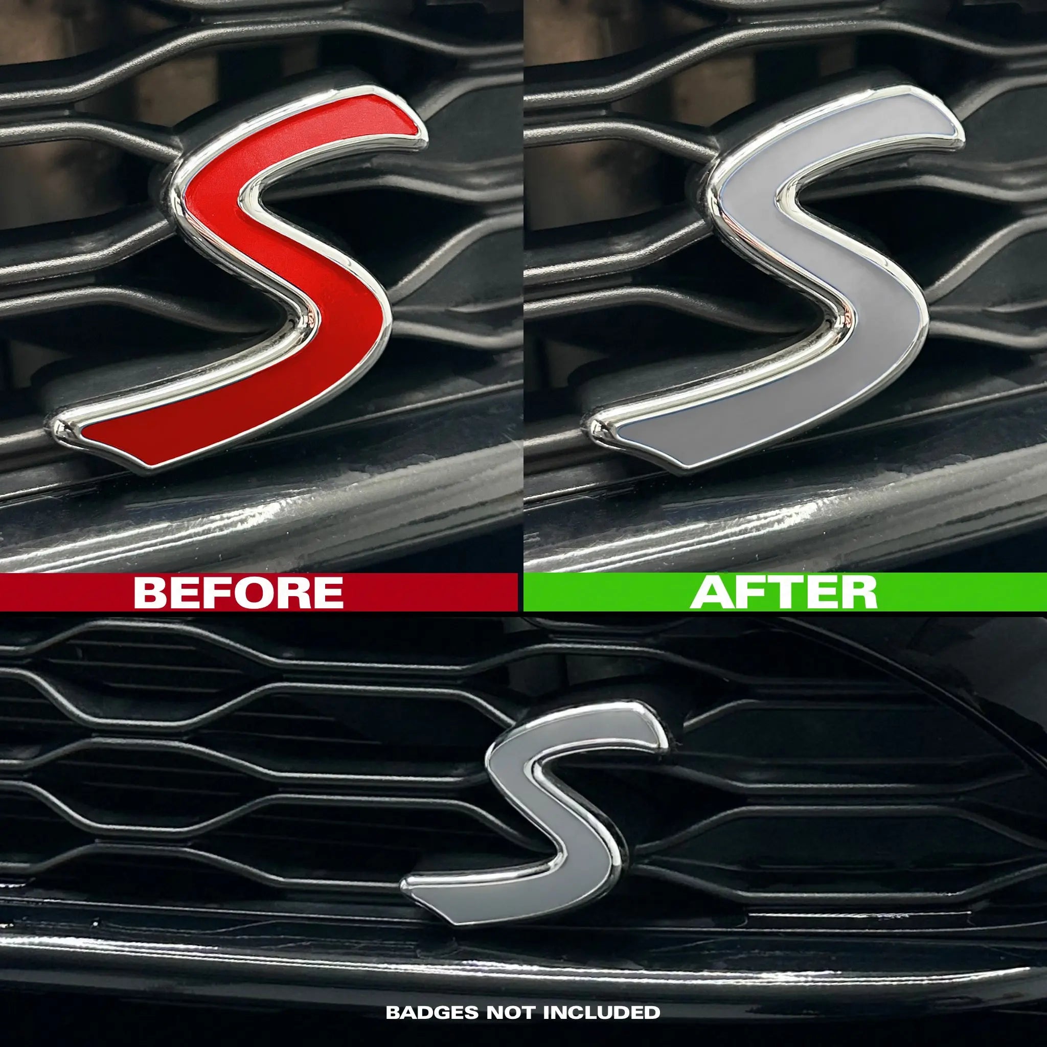 MINI F-Series Cooper S Front Accent Decal / Sticker SCP Automotive Rhino-Grey