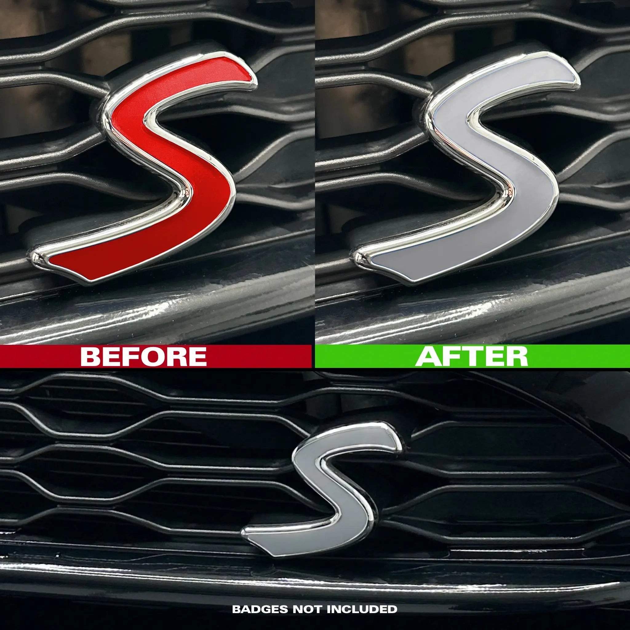MINI F-Series Cooper S Front Accent Decal / Sticker SCP Automotive Silver