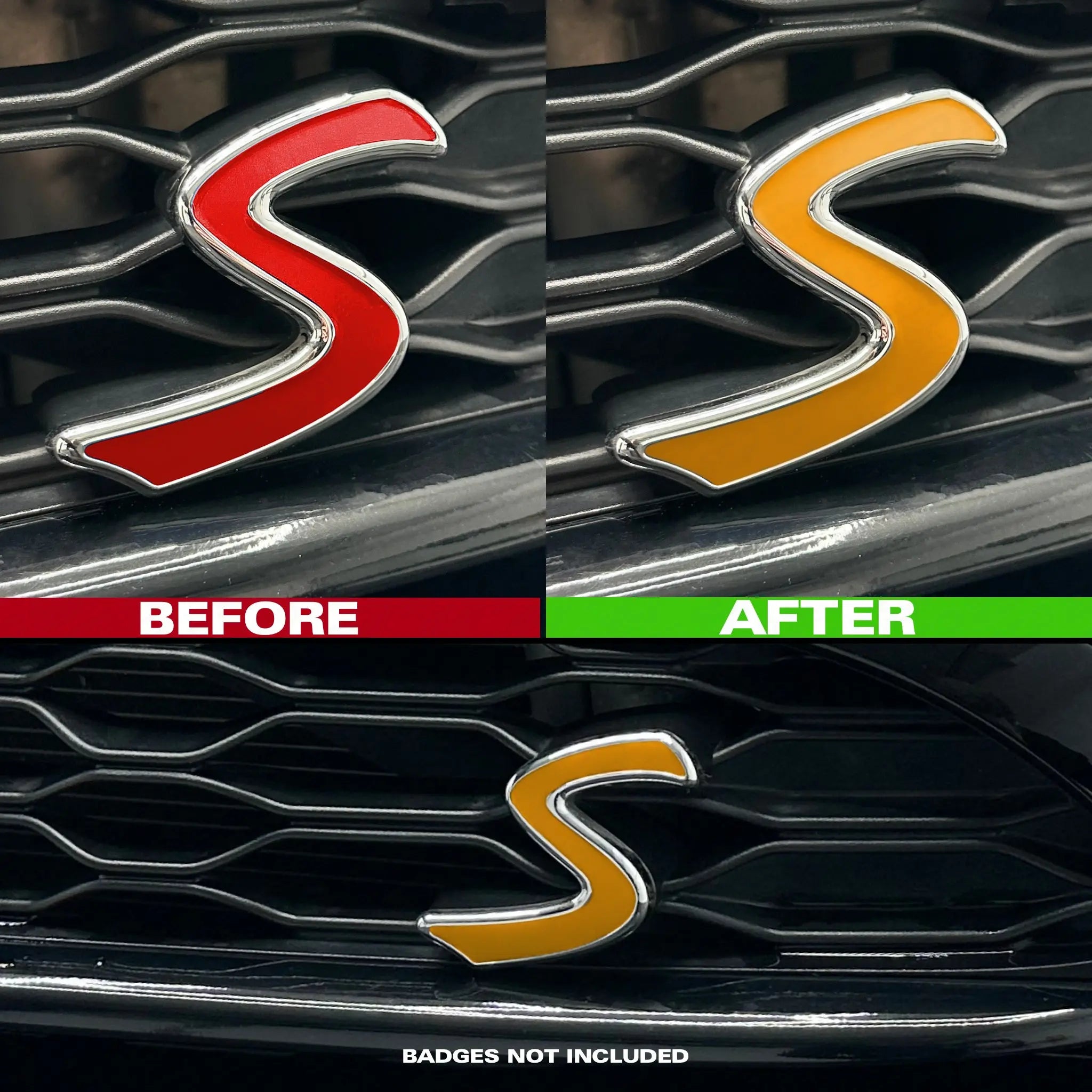 MINI F-Series Cooper S Front Accent Decal / Sticker SCP Automotive Volcanic-Orange