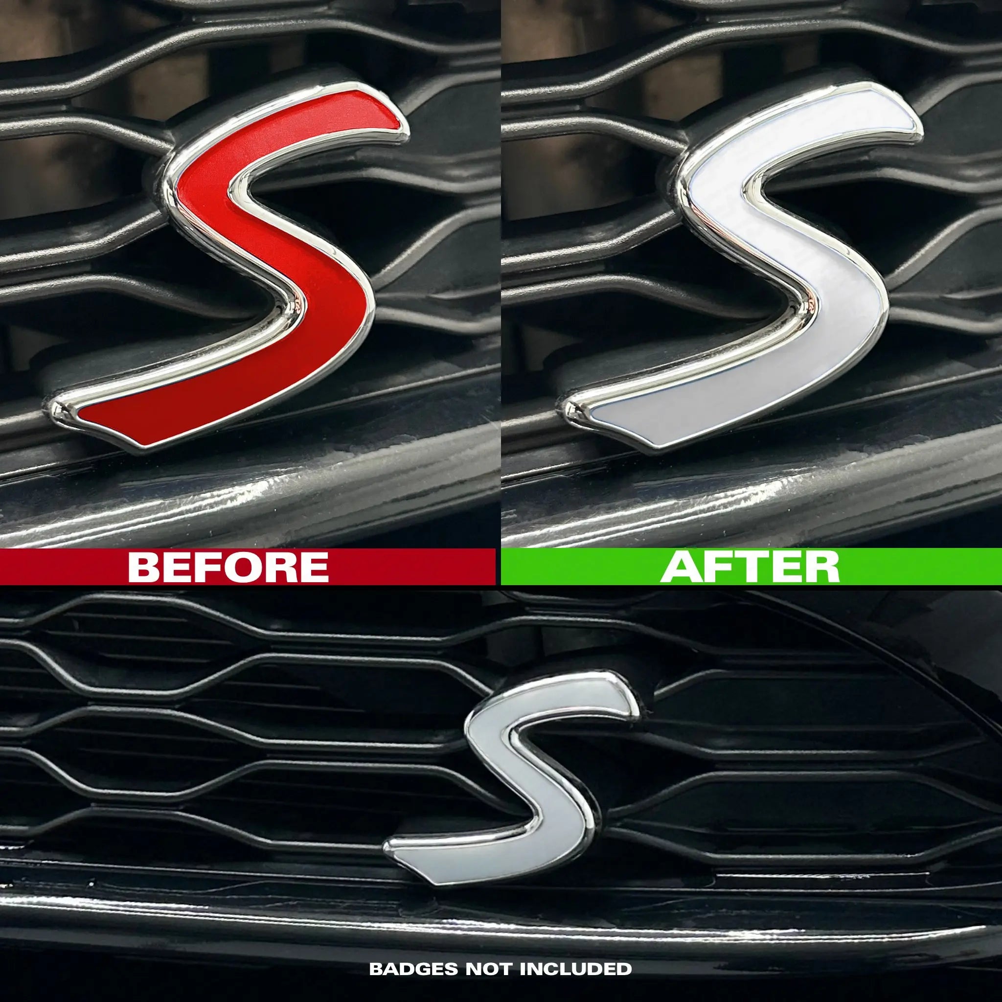 MINI F-Series Cooper S Front Accent Decal / Sticker SCP Automotive White