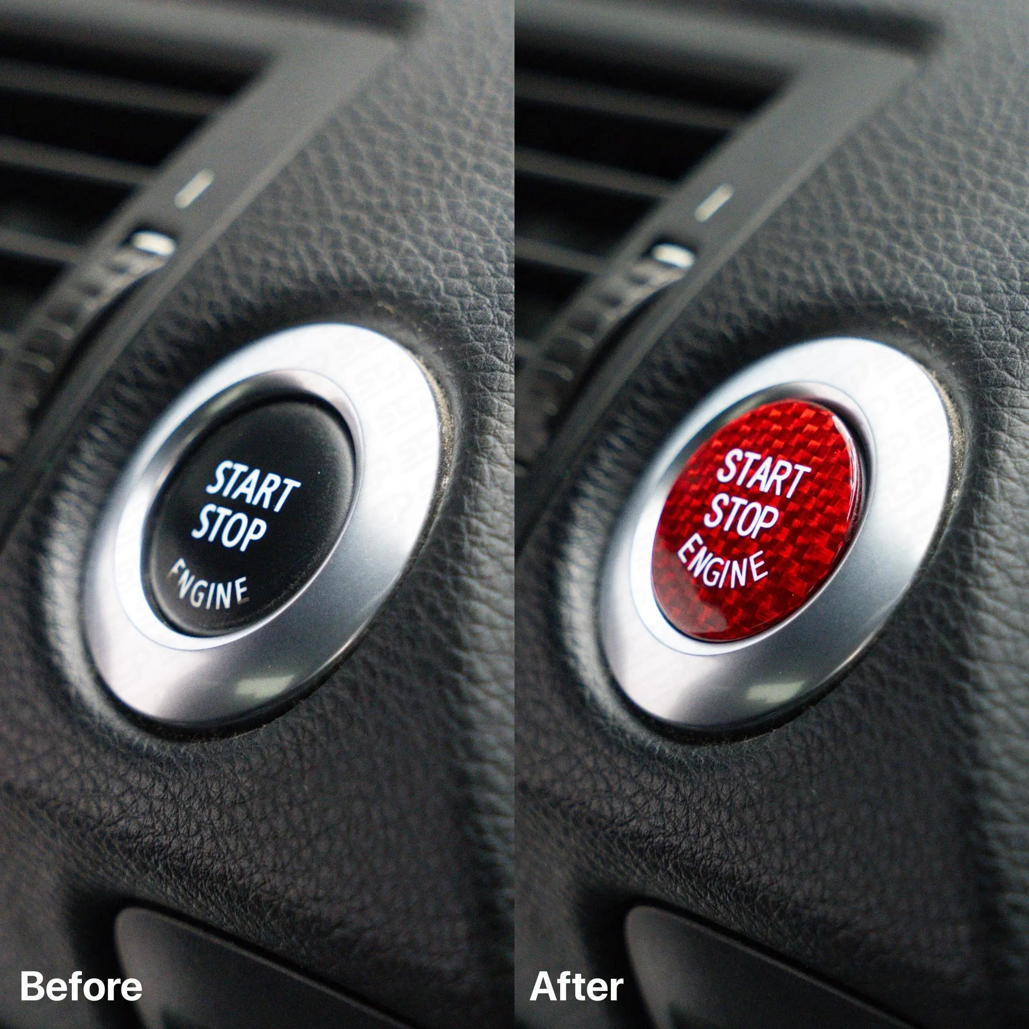 BMW E-Series Carbon Fibre Start/Stop Button Cover SCP Automotive