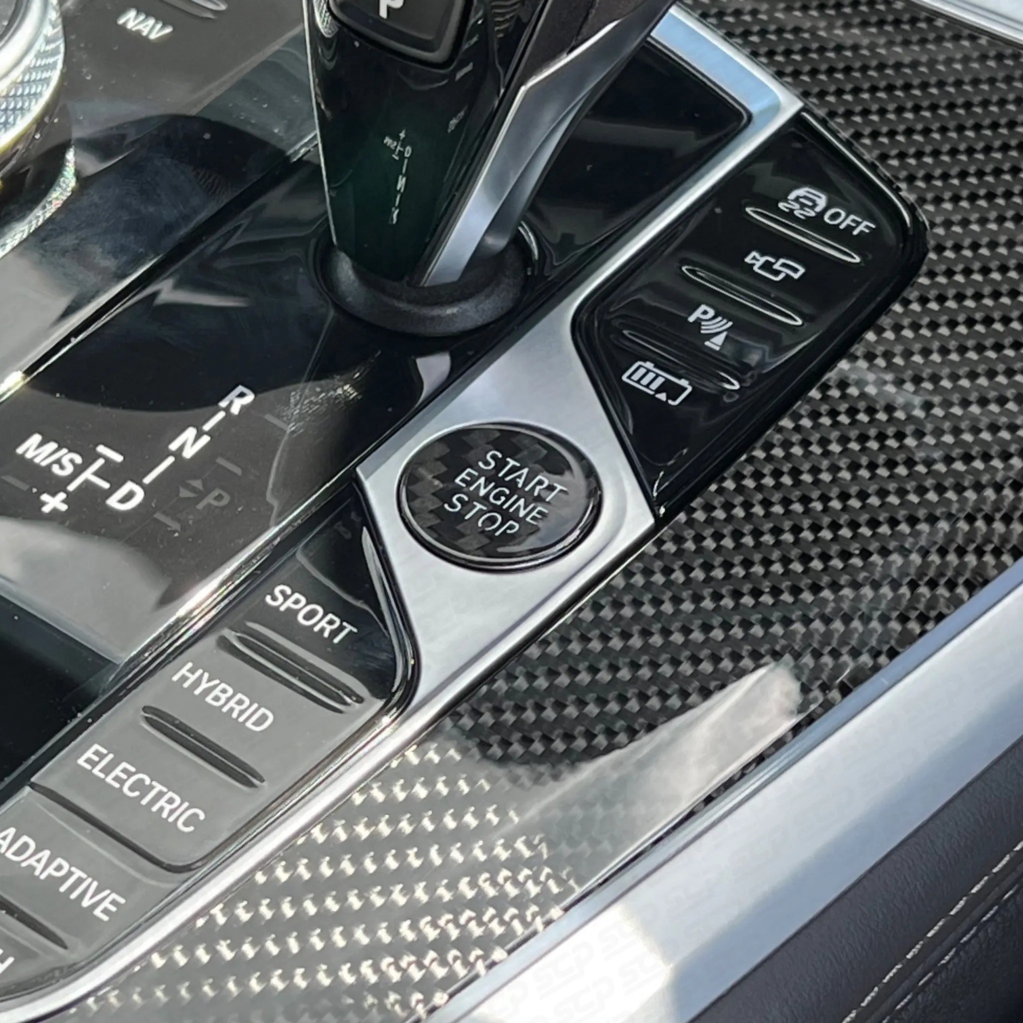 BMW G-Series Carbon Fibre Start/Stop Button Cover SCP Automotive