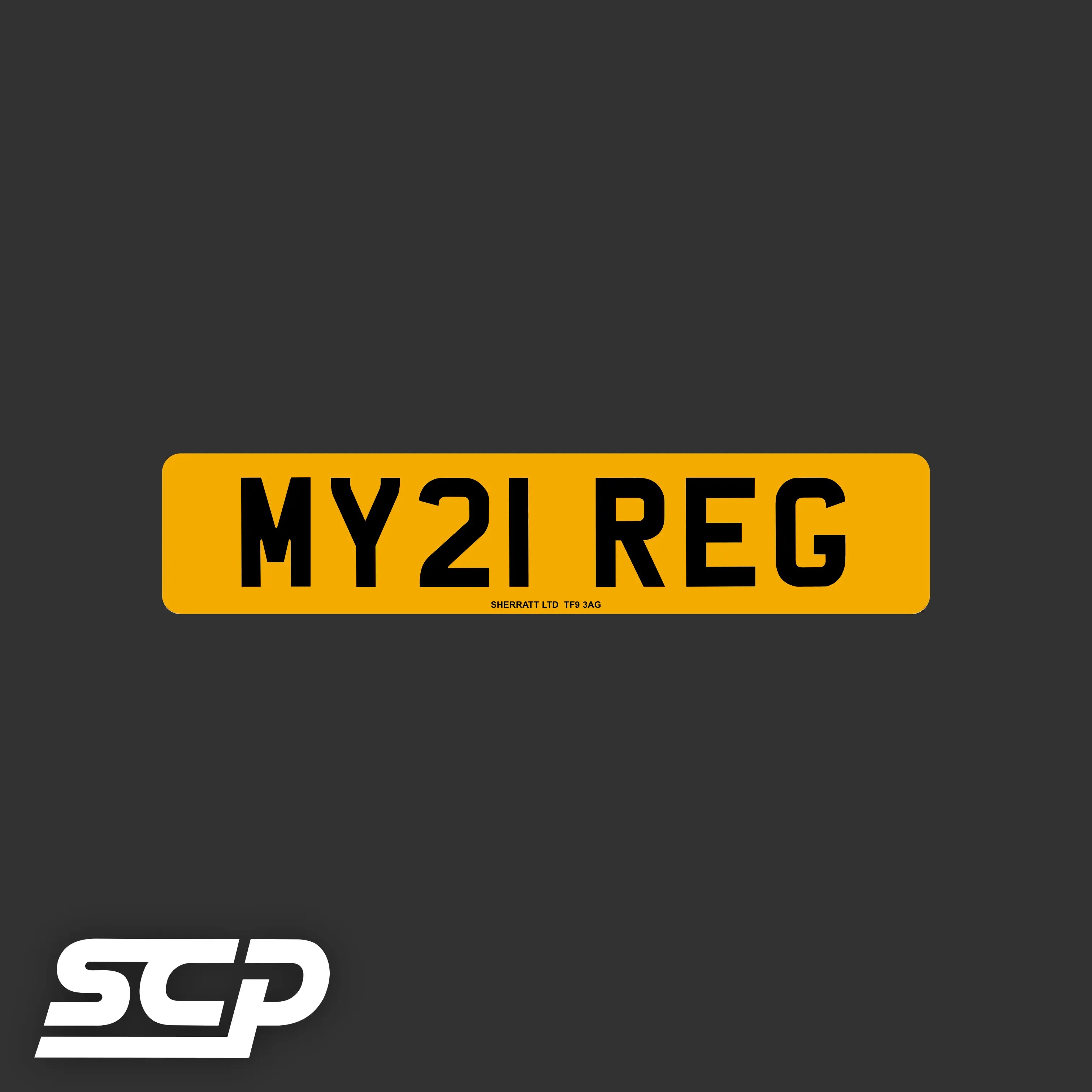 UK Standard Oblong Registration Licence Plate (520 x 111mm) SCP Automotive Rear-Only