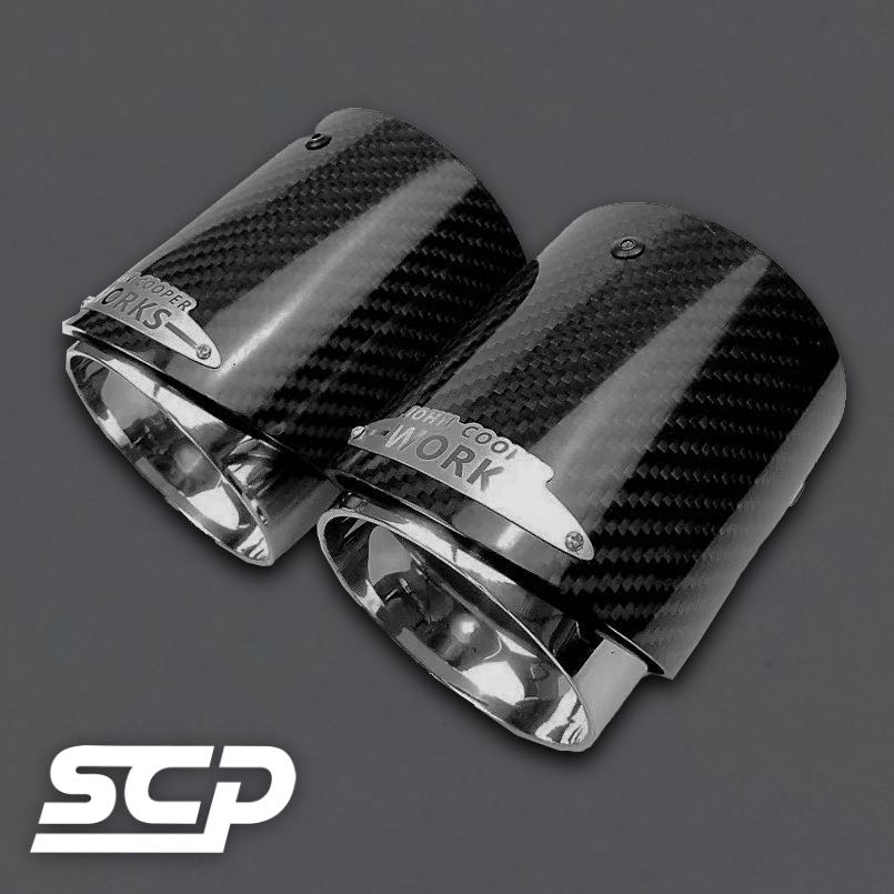 MINI R-Series Chrome Exhaust Tip (JCW Style) - SCP Automotive