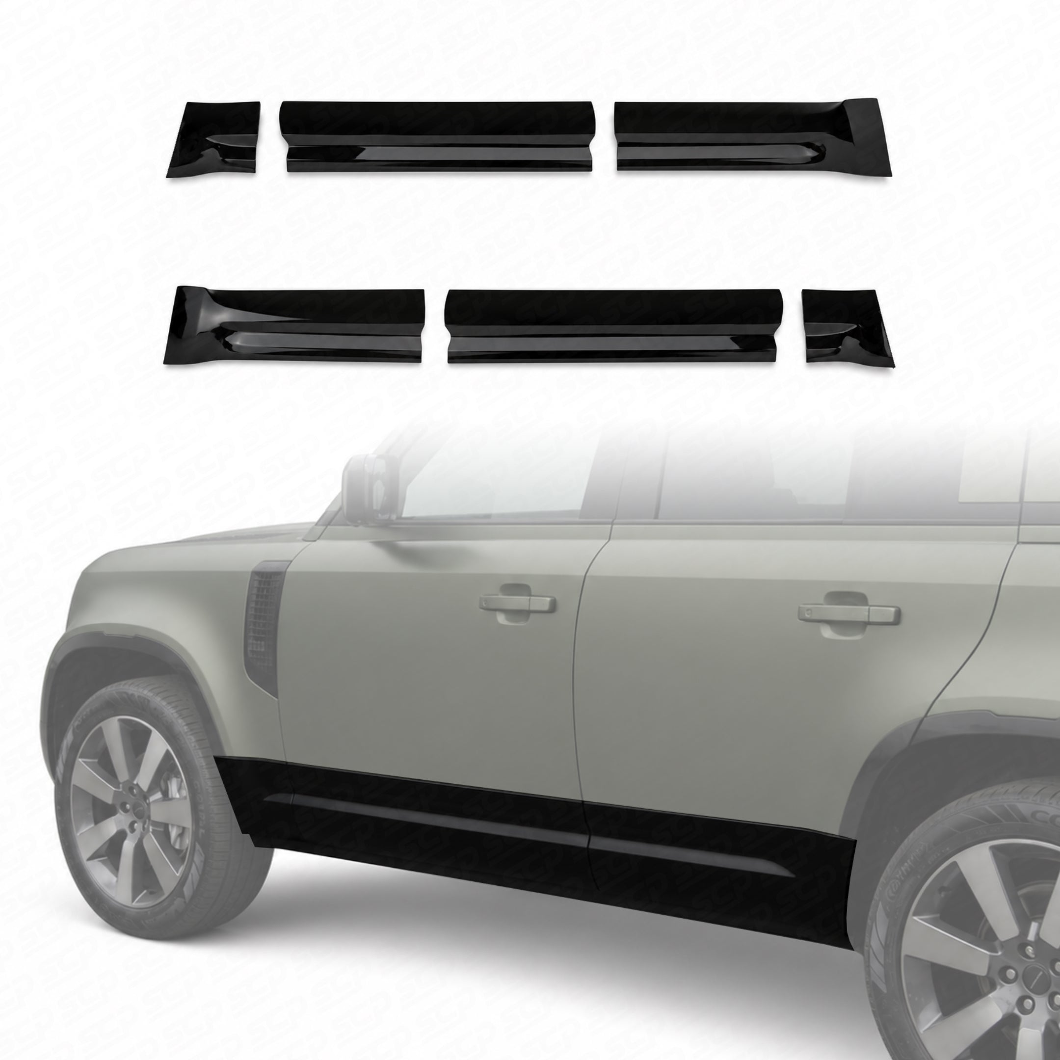 Land Rover Defender L663 Door Trim Side Mouldings (90 & 110) SCP Automotive