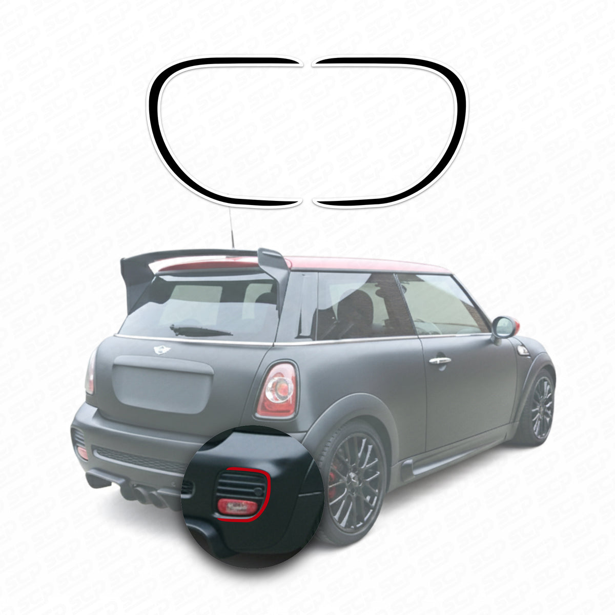Mini R Series MINI R-Series JCW Rear Challenge Style Decal | SCP Automotive