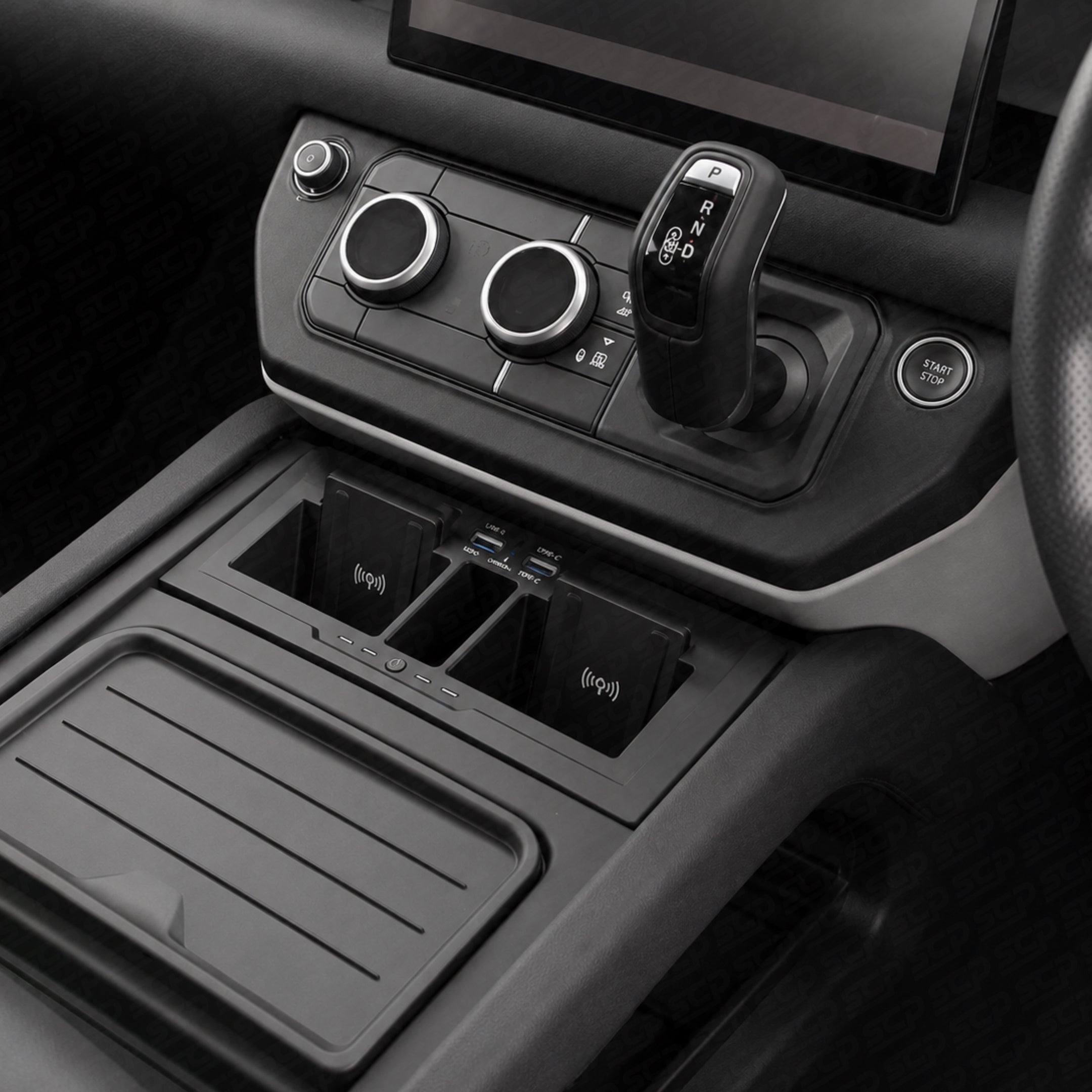 Land Rover Defender L663 Pre-Facelift Dual Wireless Charging Box SCP Automotive