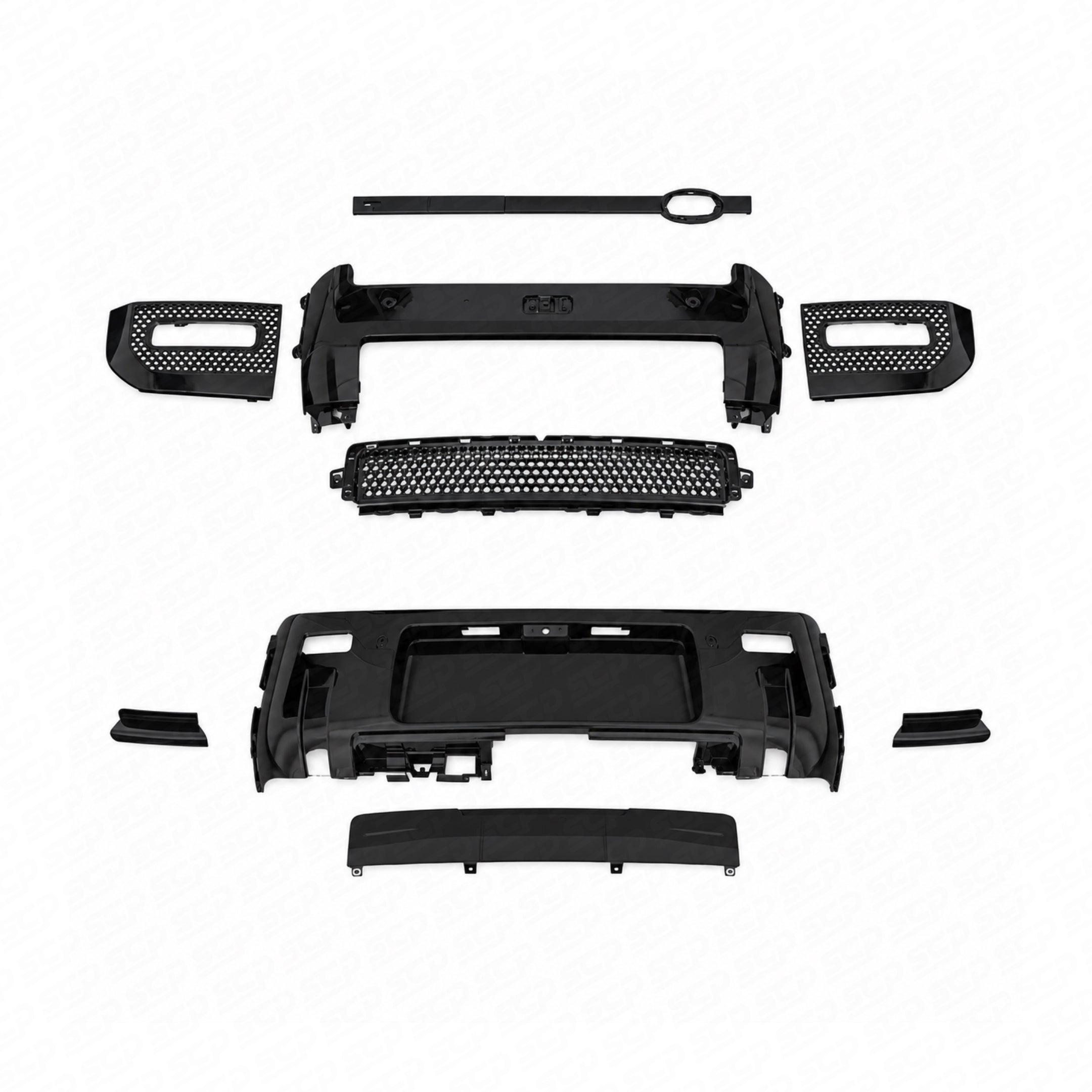 Land Rover Defender L663 Front & Rear Bumper Kit - Gloss Black