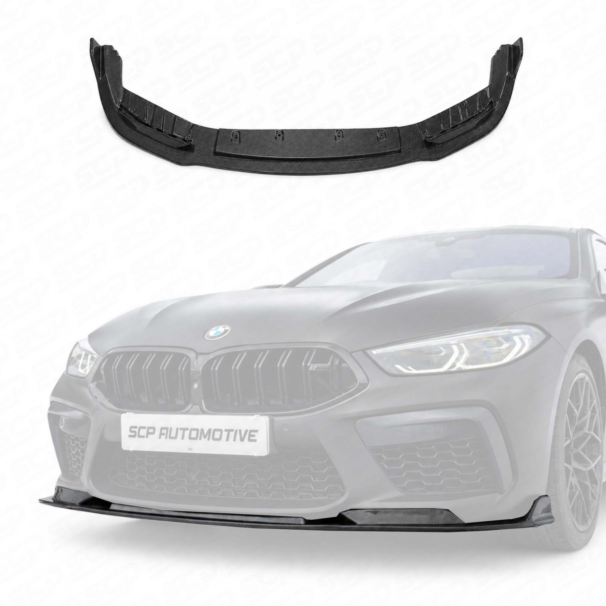 BMW F91 F92 F93 M8 V Style Carbon Fibre Front Lip SCP Automotive