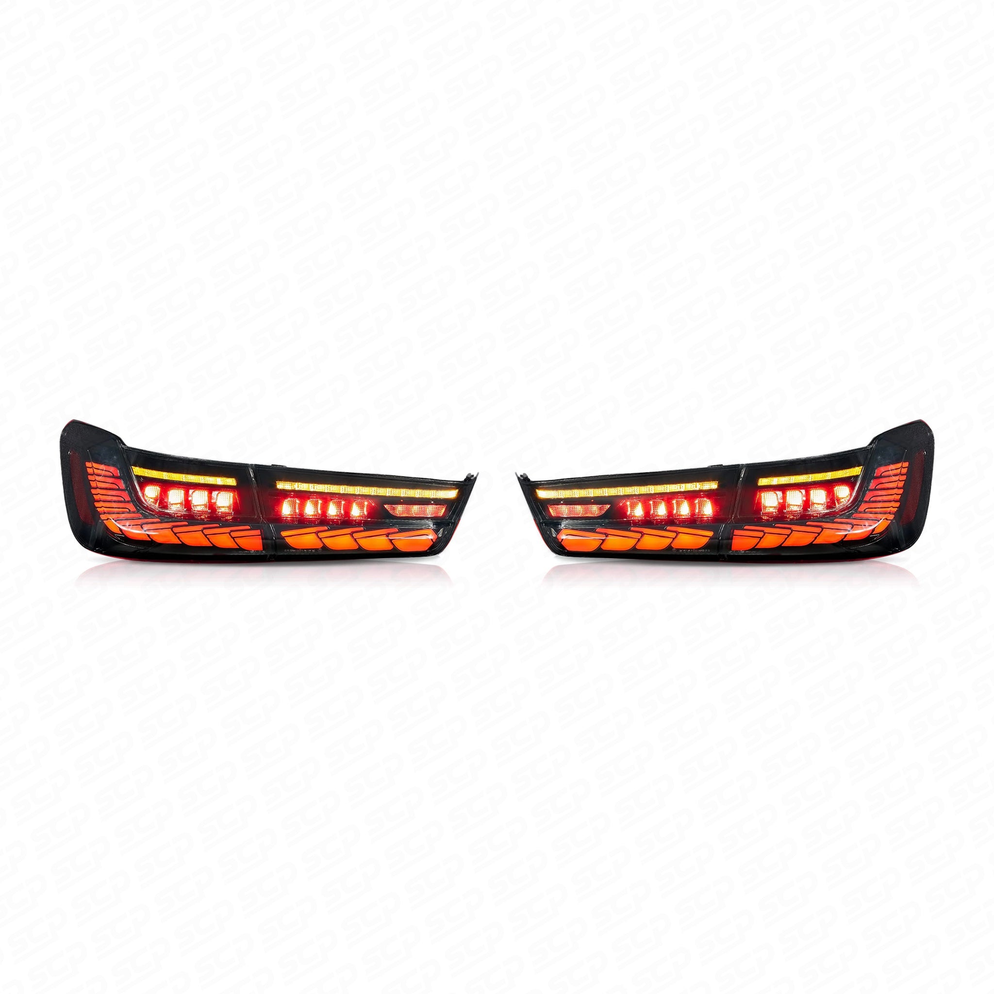 BMW 3-Series G20 G80 M3 OLED LED Rear Taillights – Red with Dragon Scale DRL VLAND