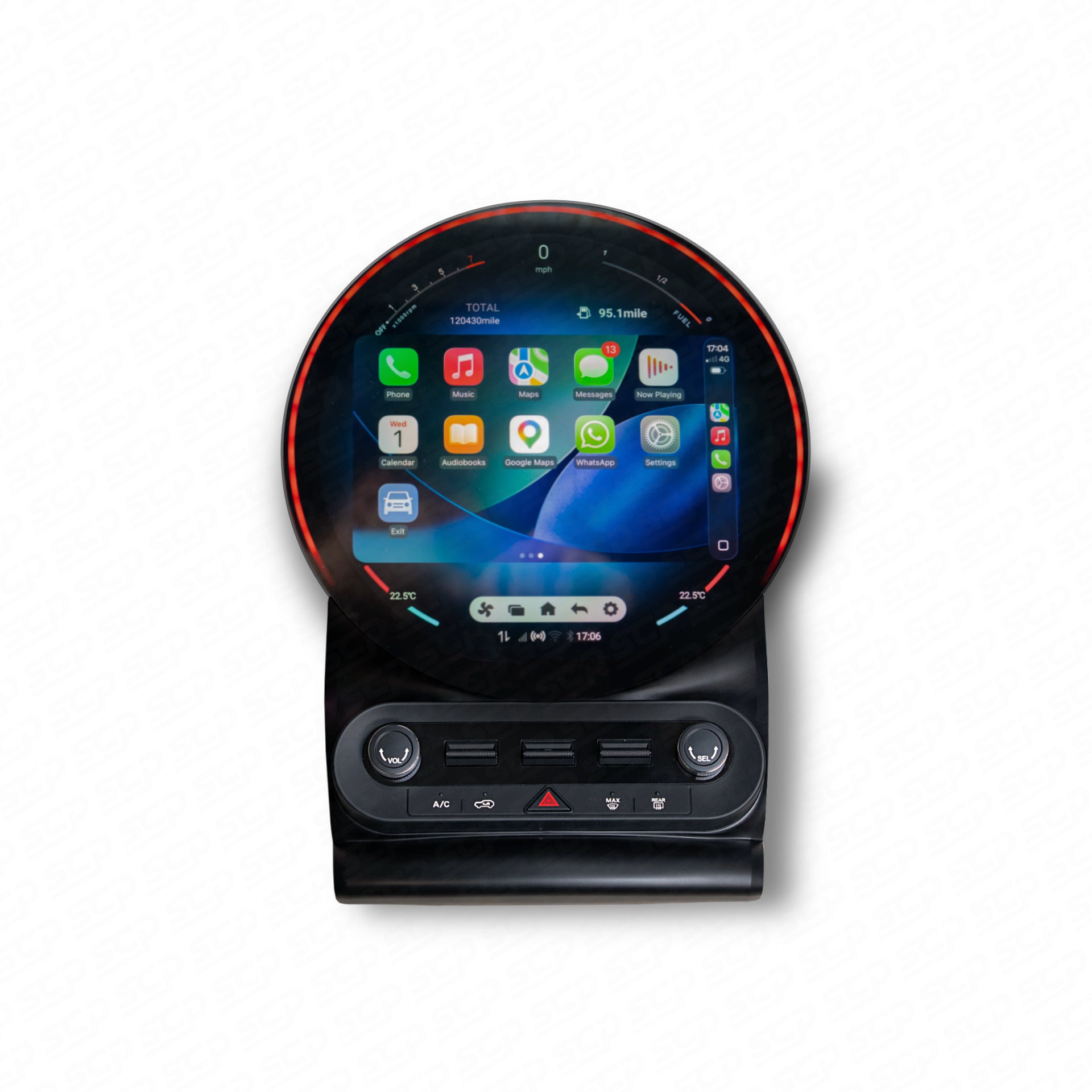 MINI F-Series Circular Touchscreen Display Upgrade with Apple CarPlay & Android Auto