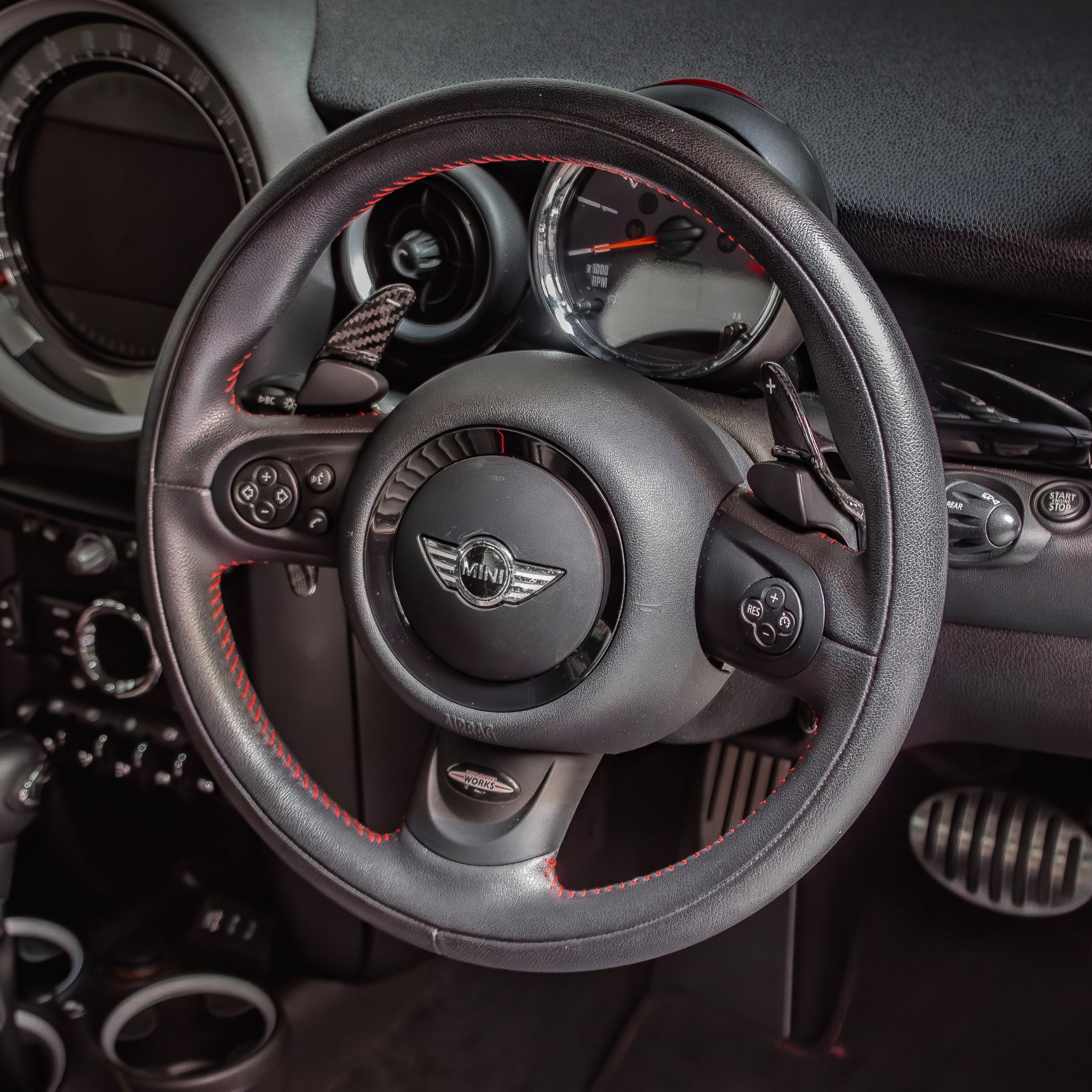MINI R-Series Steering Wheel Carbon Fibre Paddle Shift Extensions