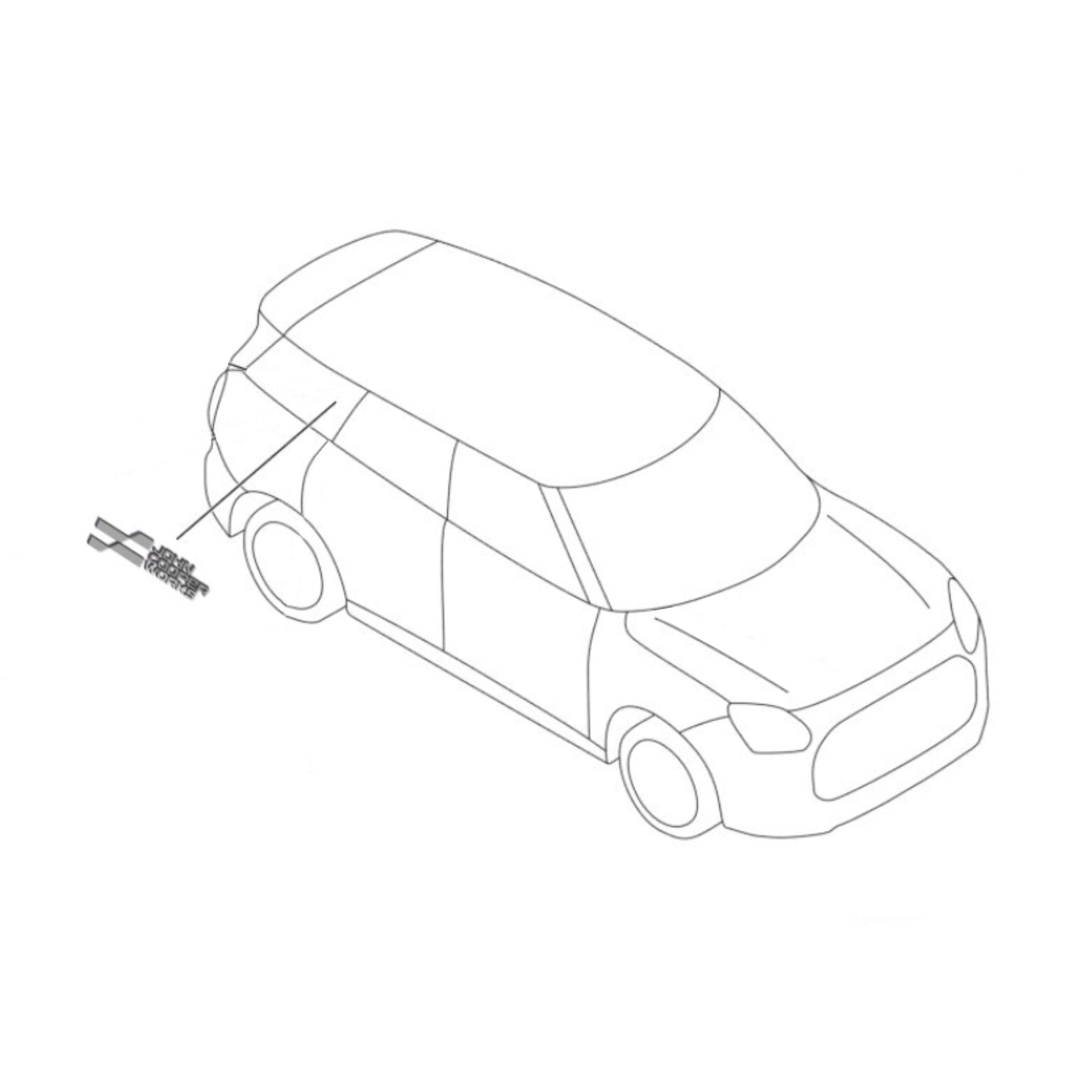MINI Countryman U25 Rear Side C-Pillar Emblem - Silver Genuine MINI