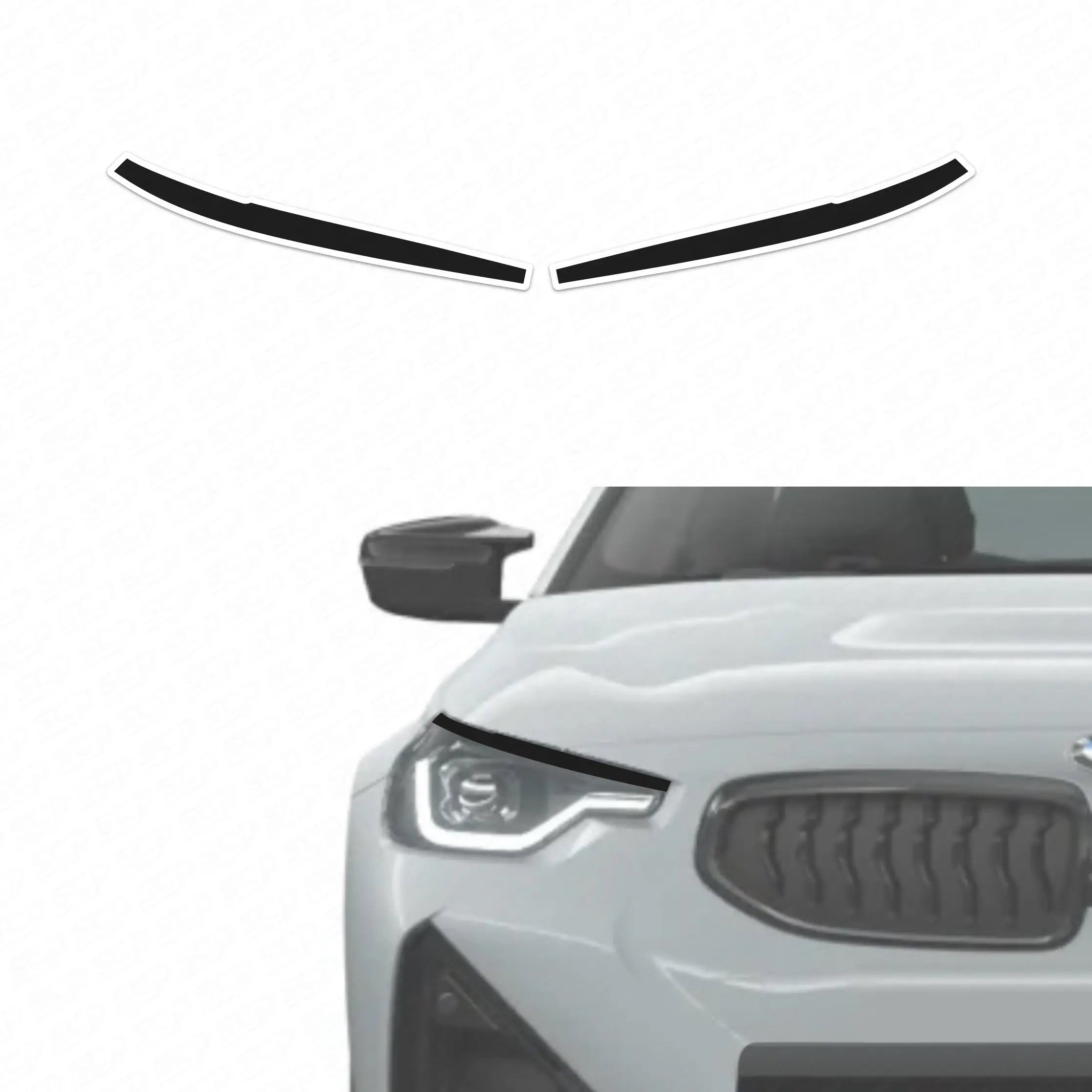 BMW 2-Series G42 Headlight Top Accent Decal SCP Automotive