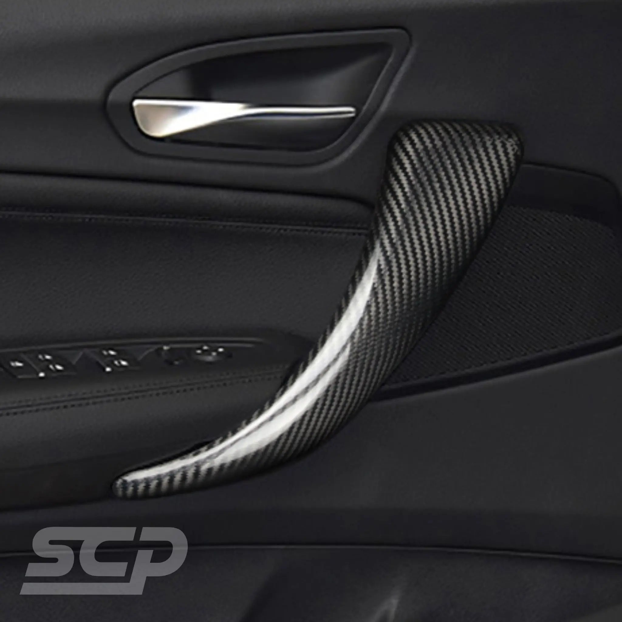 BMW Carbon Fibre Interior Door Pull Covers (F20 F21 F22 F23) SCP Automotive