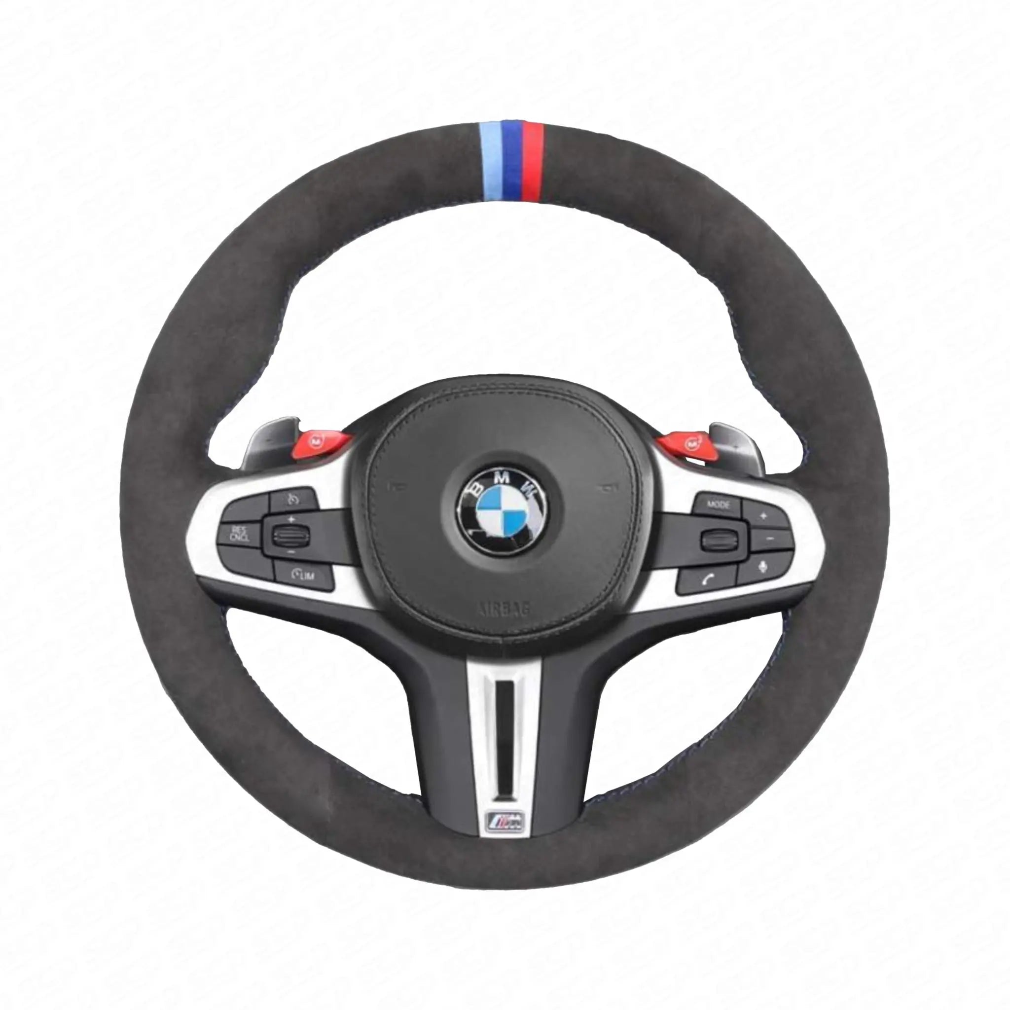 BMW G-Series M Performance Steering Wheel Cover (G8X) SCP Automotive Alcantara-M-Stripe-M-Stitching