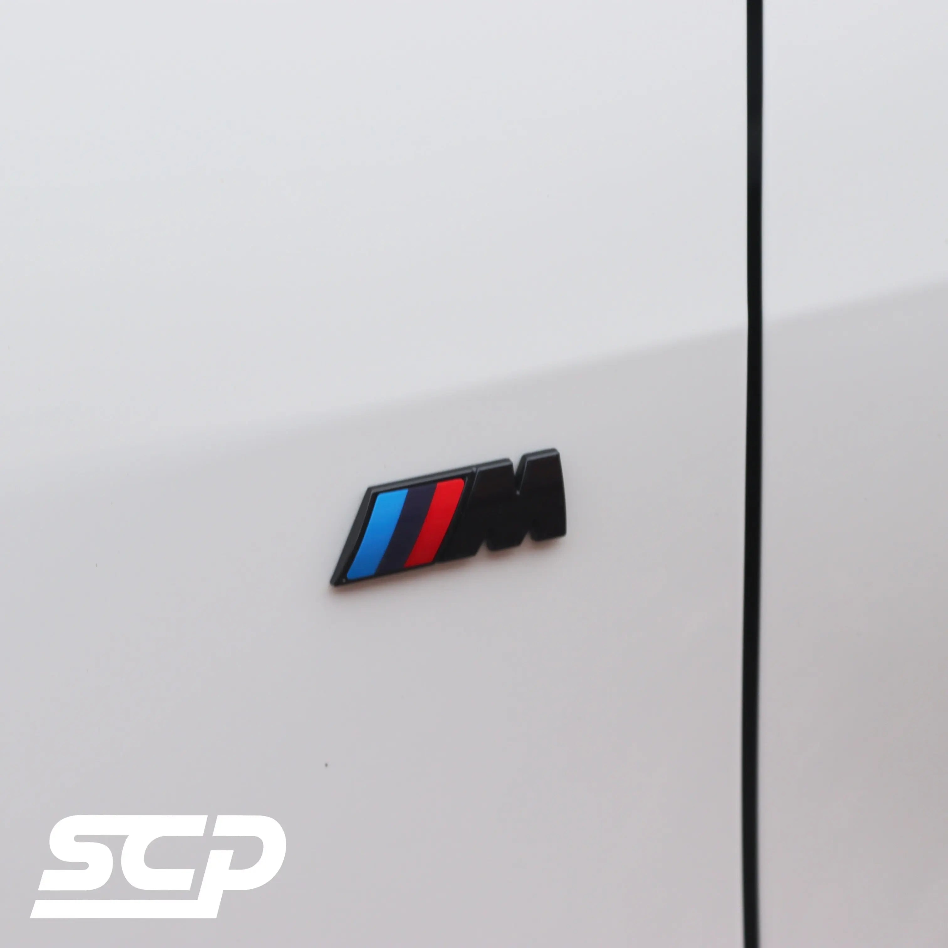 BMW M Gloss Black Fender Badge SCP Automotive