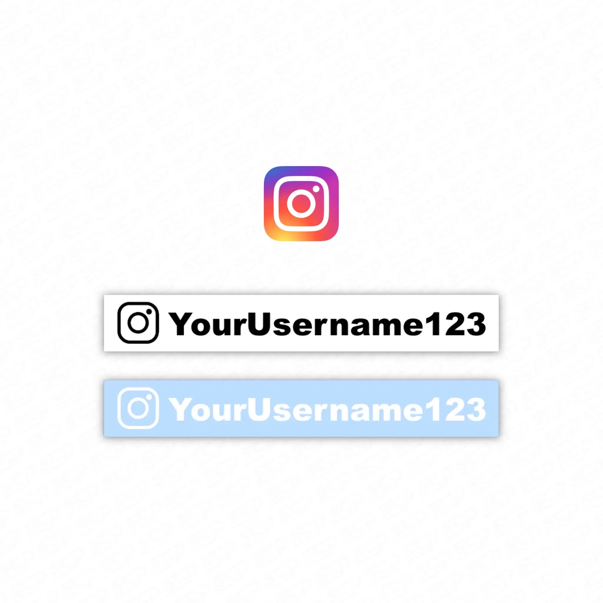 Custom Instagram Username Decal SCP Automotive