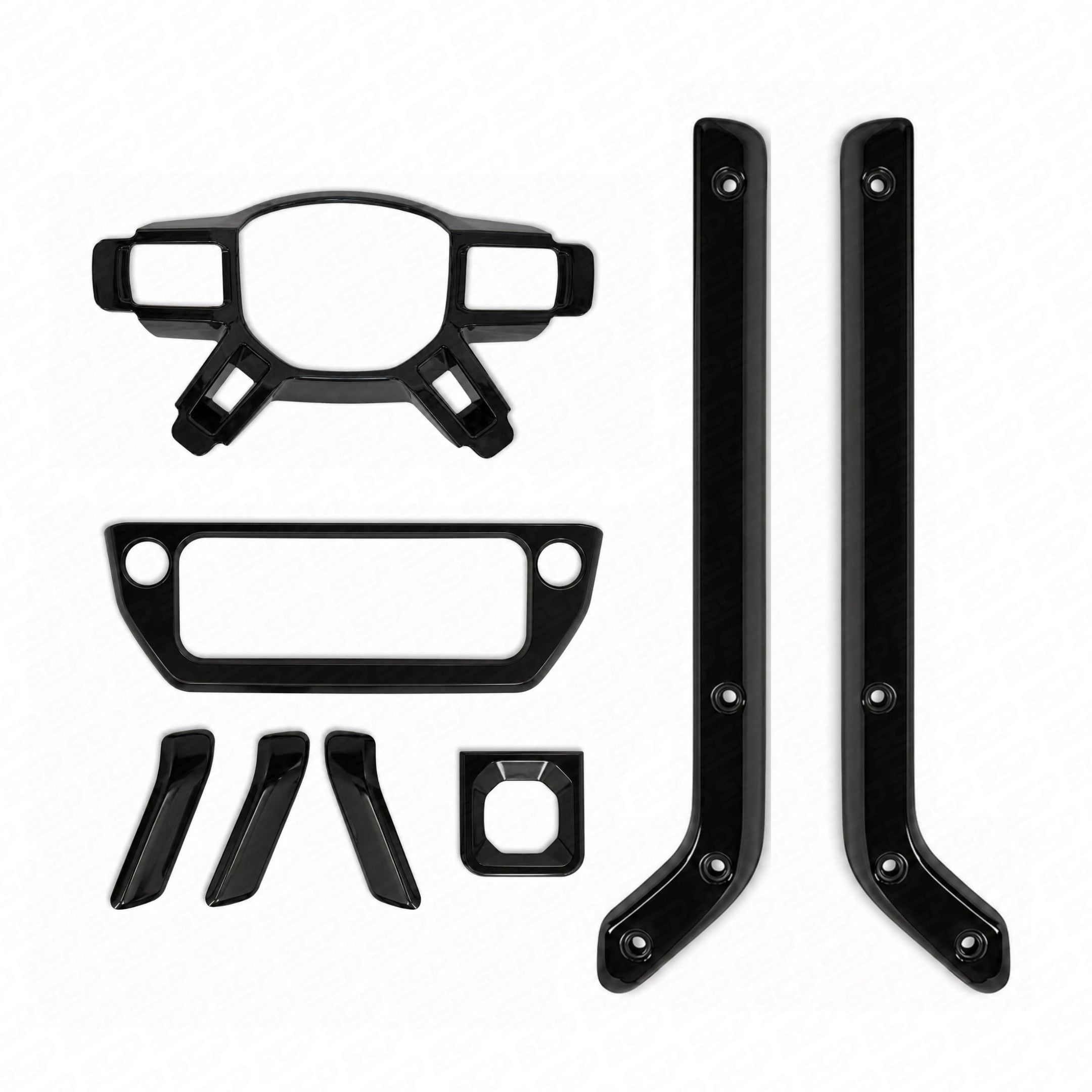 Land Rover Defender L663 Interior Trim Set - Gloss Black SCP Automotive