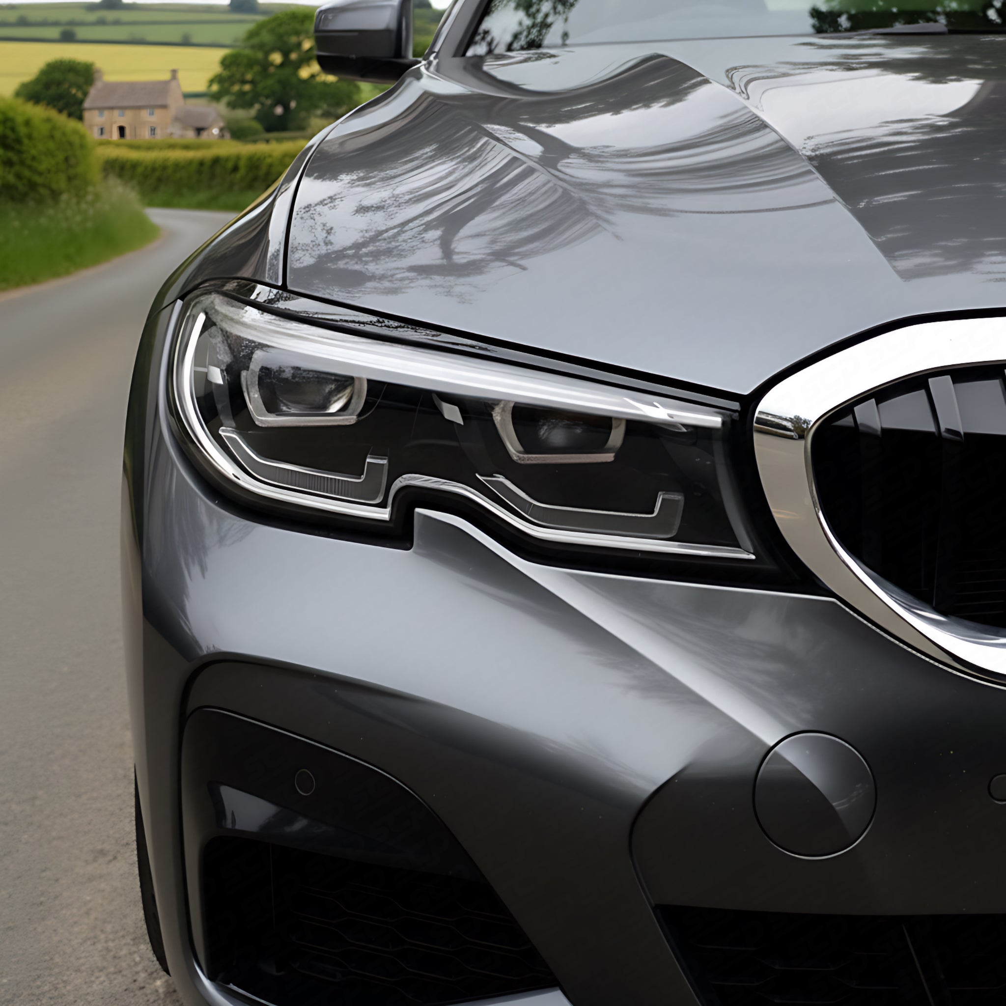 BMW 3-Series G20 G21 Pre-LCI Shadow Headlight Top Covers SCP Automotive