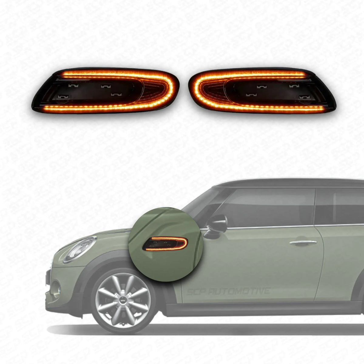 KillAllChrome Dynamic LED Side Repeater Indicators – Smoked Black For Mini R56 R55 R57 R58