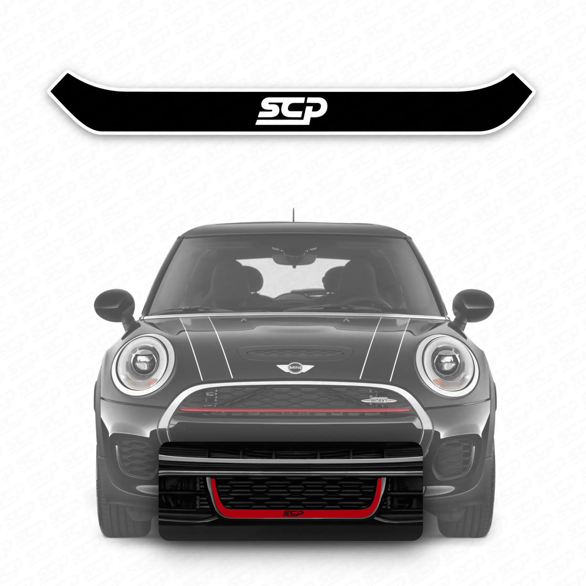 MINI F-Series JCW Front Bumper Splitter Decal SCP Automotive