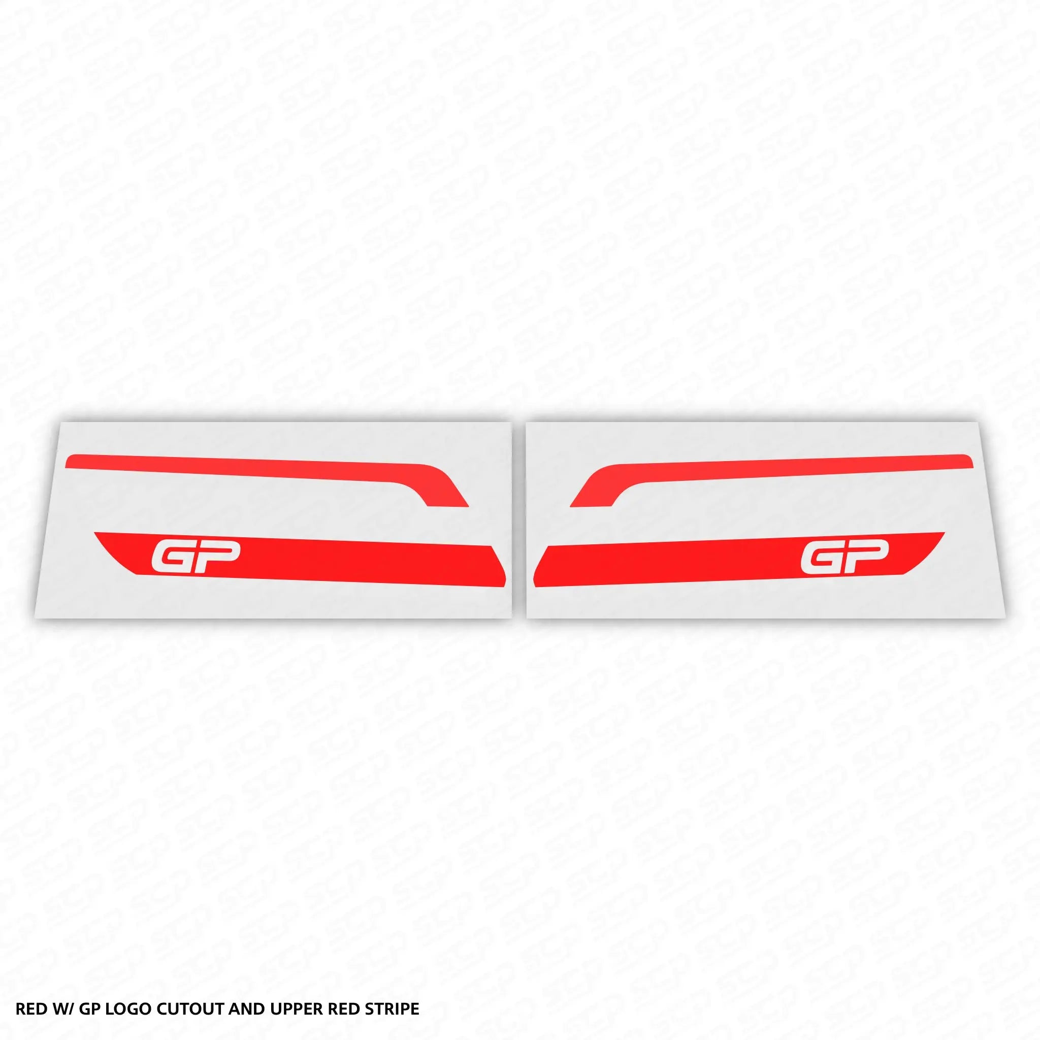 MINI F-Series LCI 2 Dynamic Sequential Indicator Faceplate Decal - GP SCP Automotive Red-with-GP-Logo-Cutout