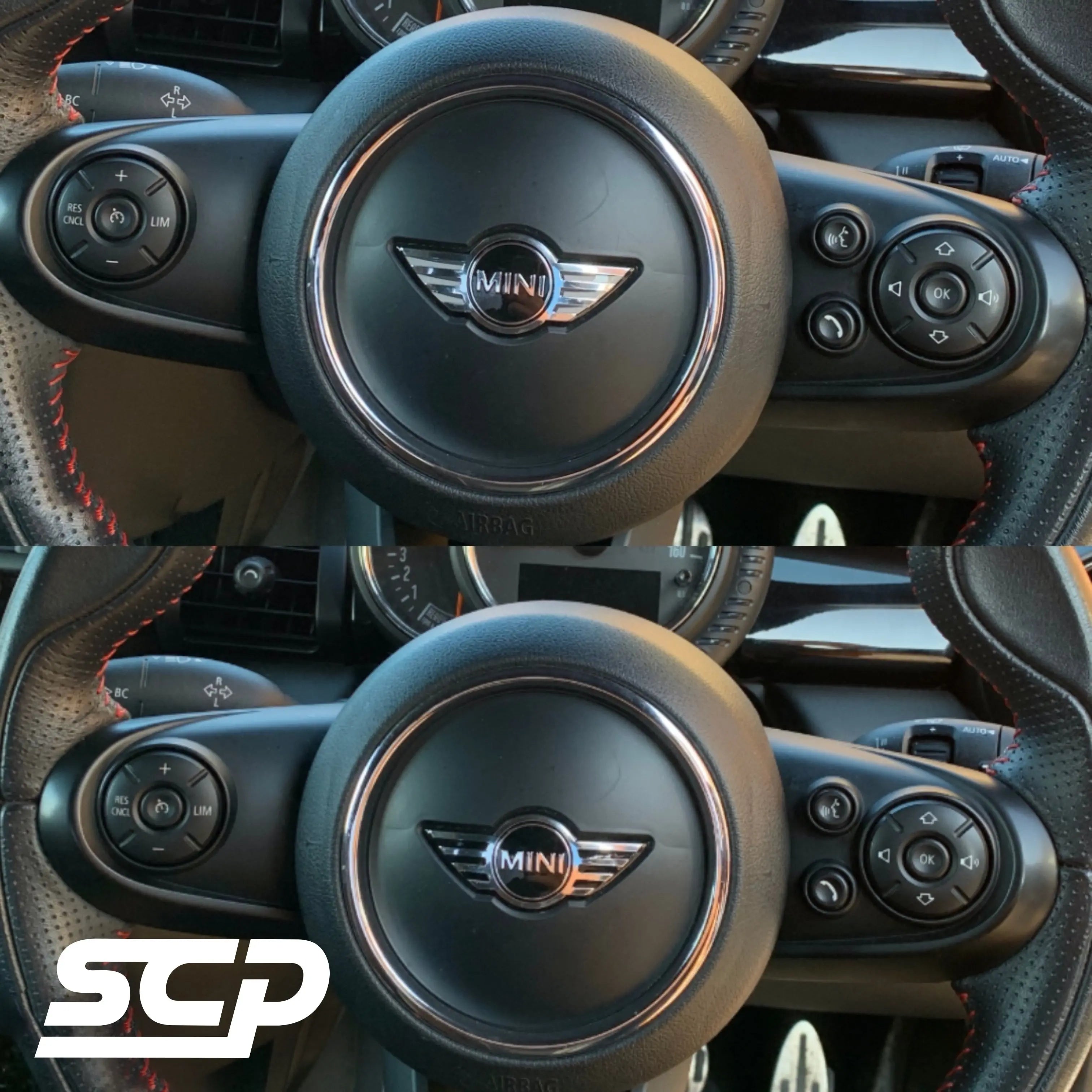 MINI F-Series Pre-LCI Steering Wheel Conversion Decal - SCP Automotive