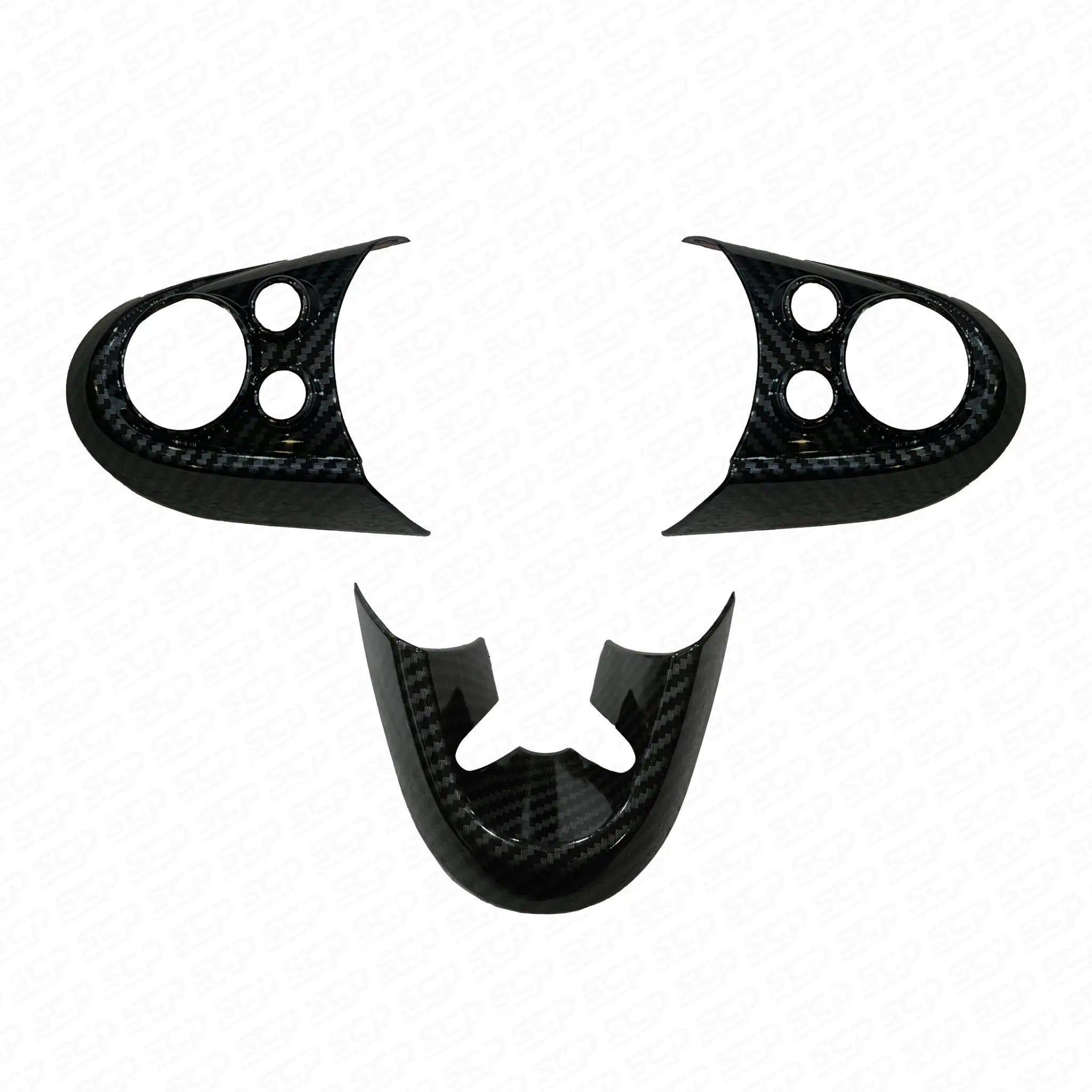 MINI F-Series Steering Wheel Trim Cover SCP Automotive Carbon-Effect-Sport-Multifunctional-with-Active-Cr