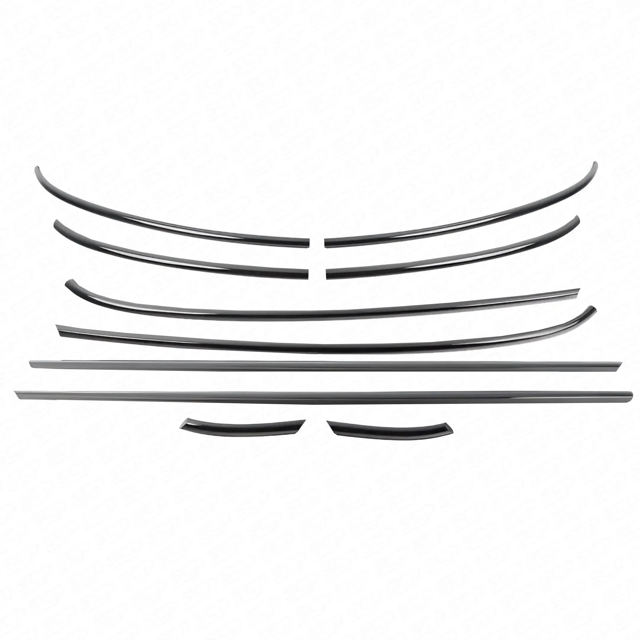 Mini R56 Rear Window Trim MINI R-Series R56 Black Chrome Beltline Trim Covers