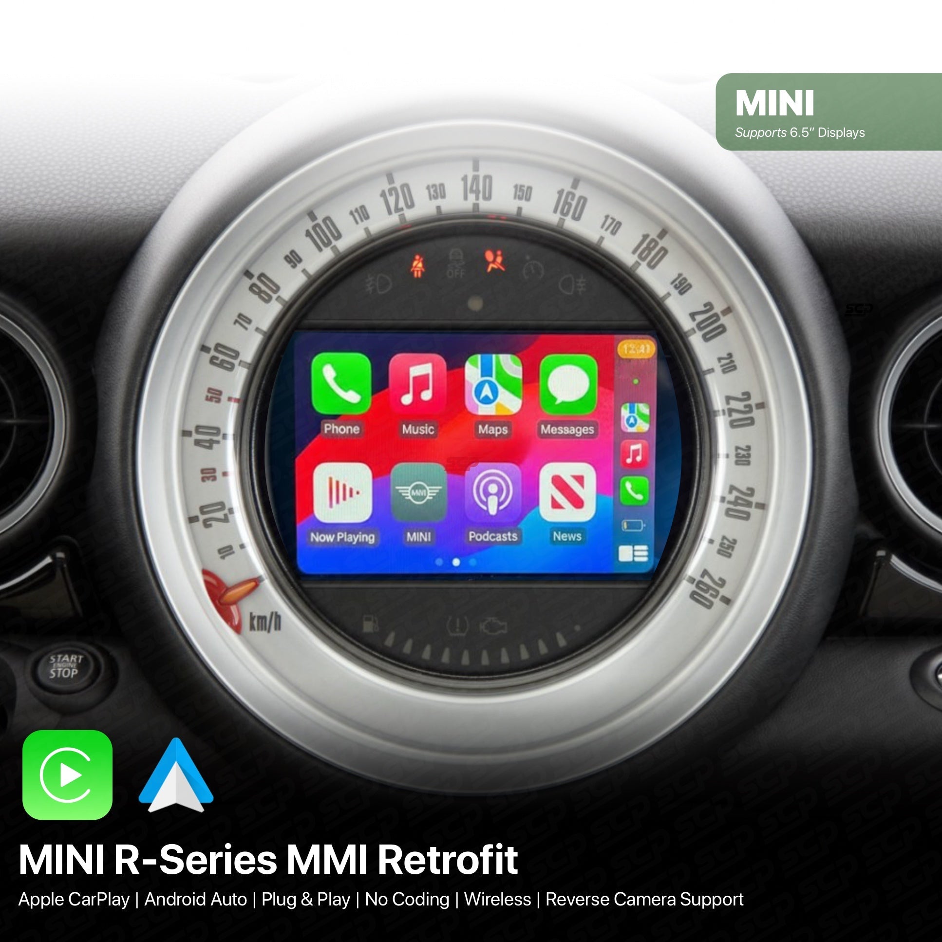 MINI R-Series Wireless Apple CarPlay & Android Auto MMI Retrofit Box SCP Automotive