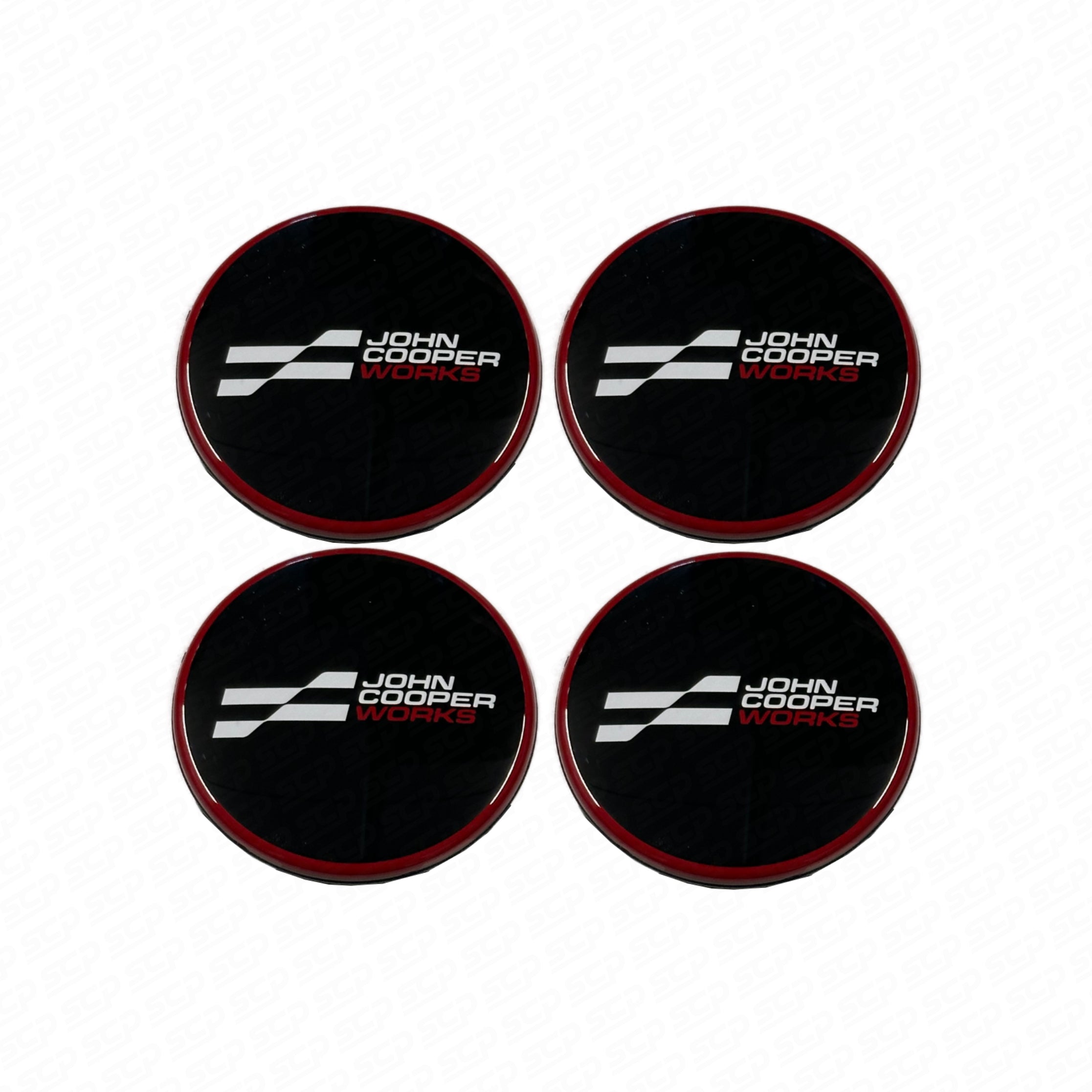 56mm Wheel Centre Hub Caps - JCW Logo (Genuine)