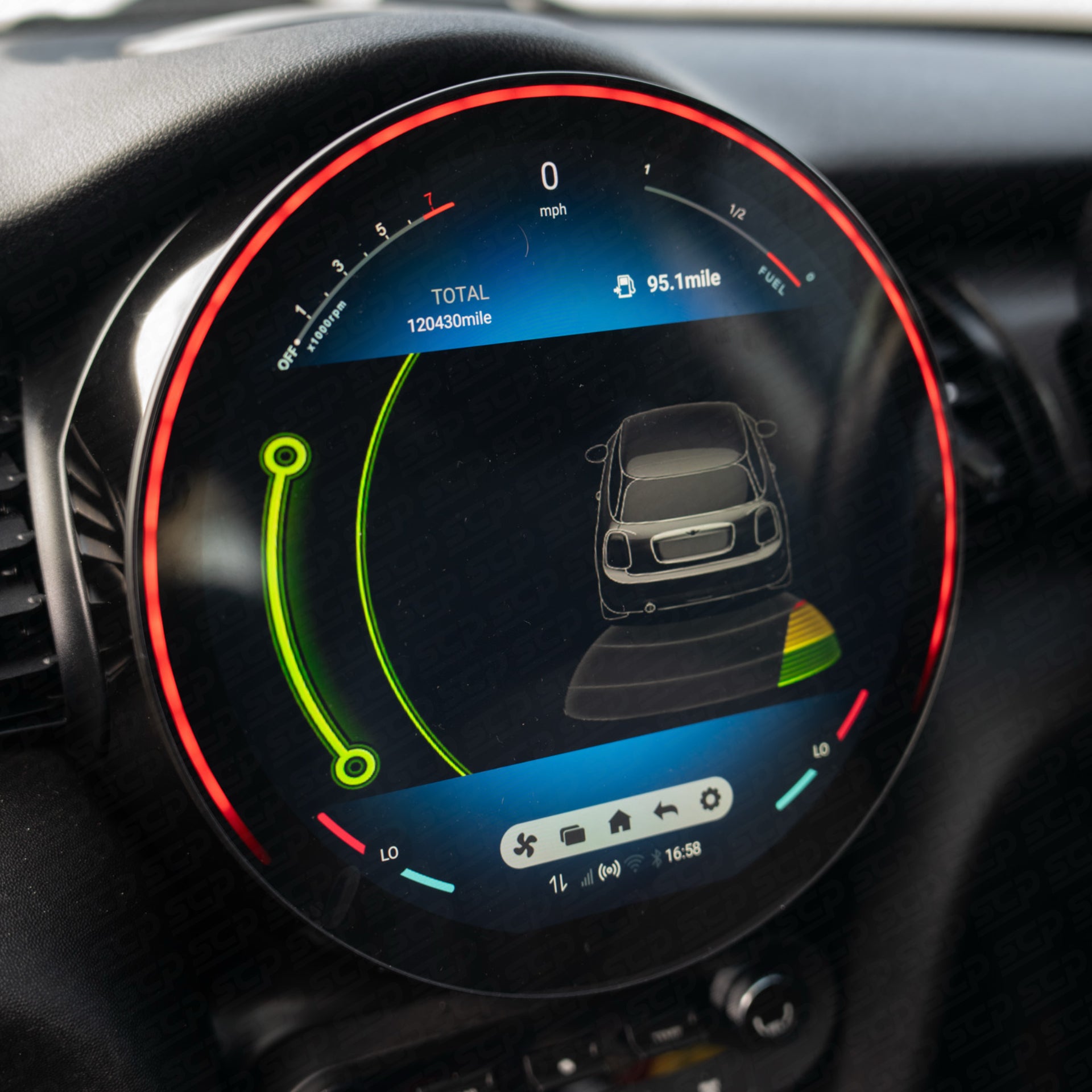 MINI F-Series Circular Touchscreen Display Upgrade with Apple CarPlay & Android Auto