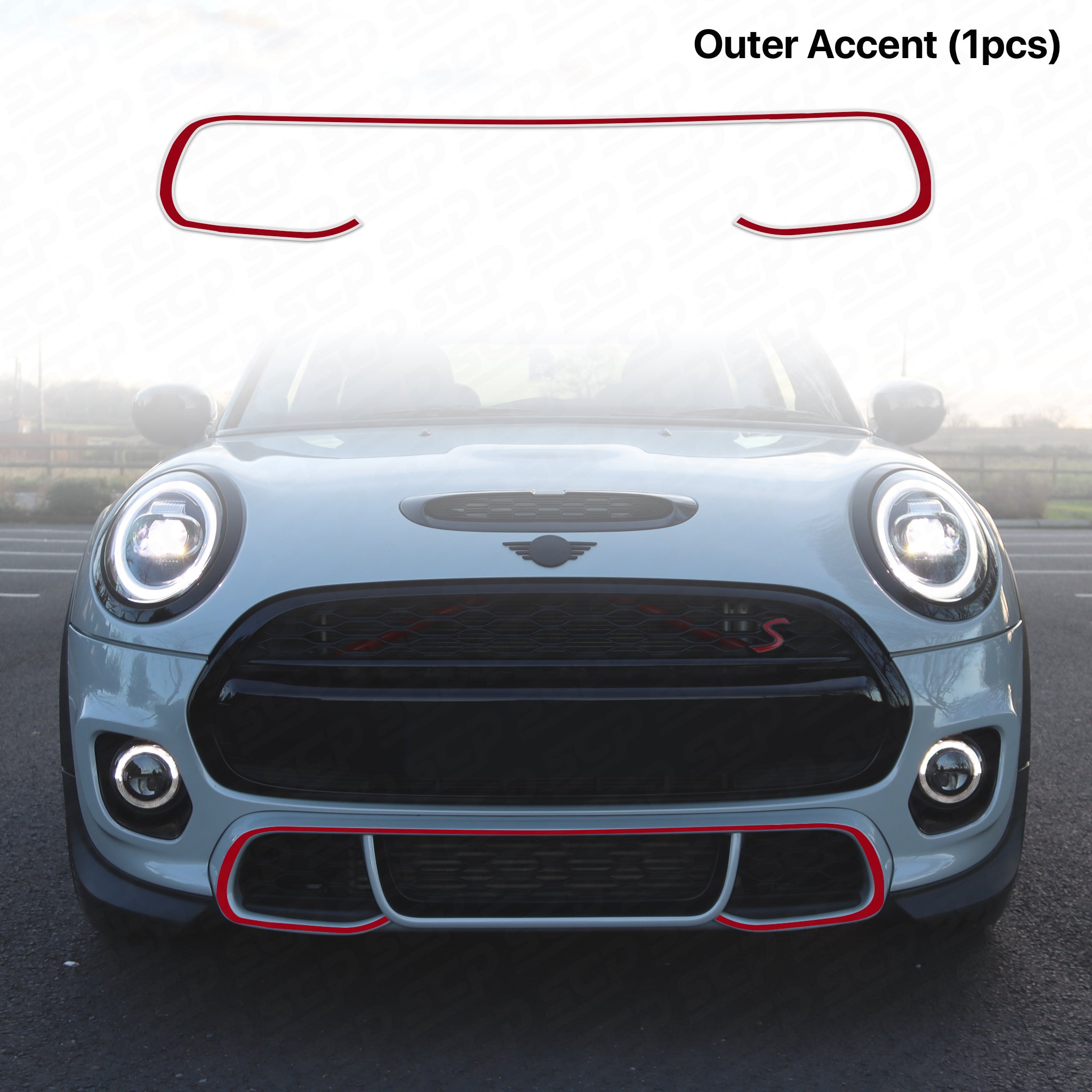 MINI F-Series Sport / JCW Front Lower Bumper Trim Accent Decal
