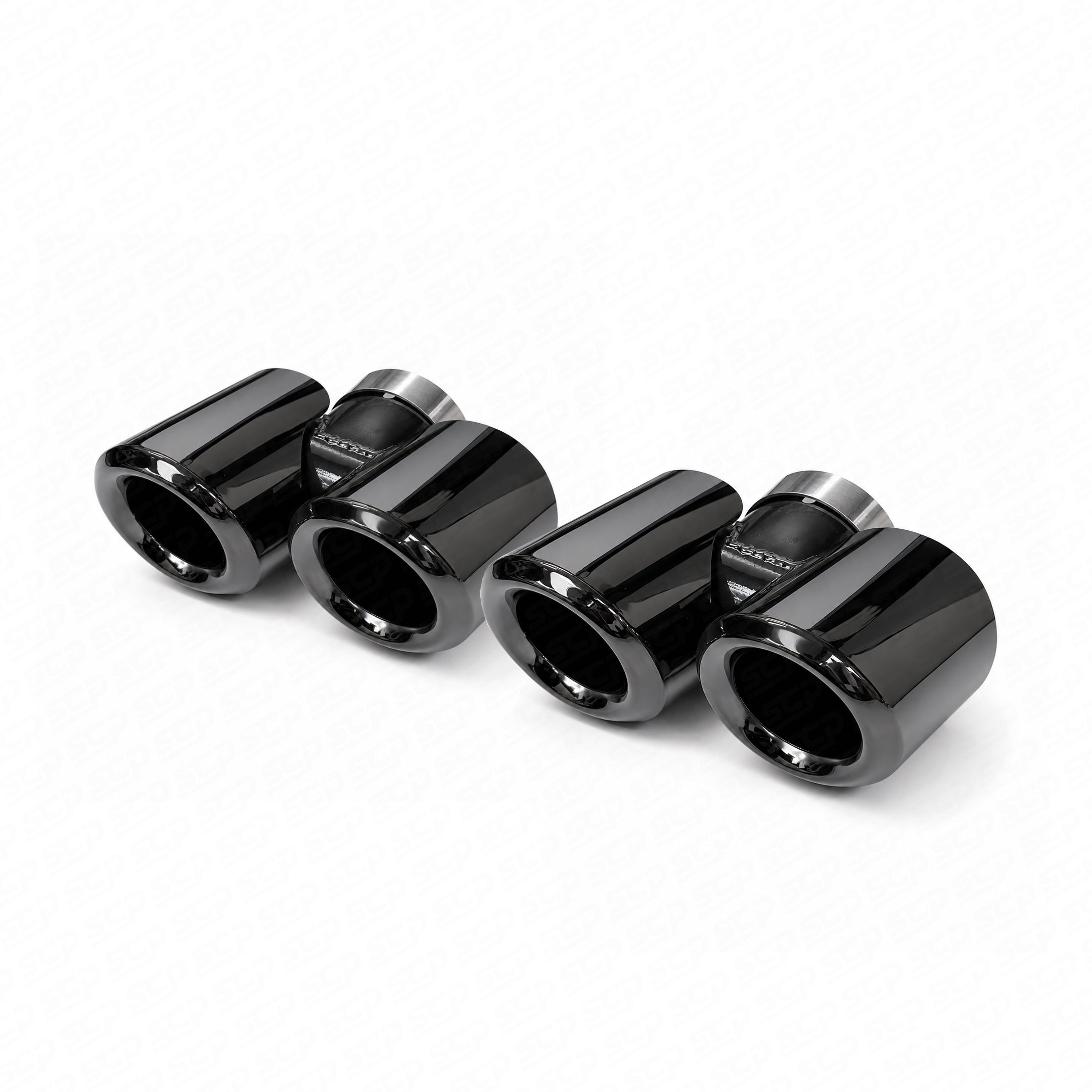 Land Rover Defender L663 Round Black Chrome Exhaust Tips