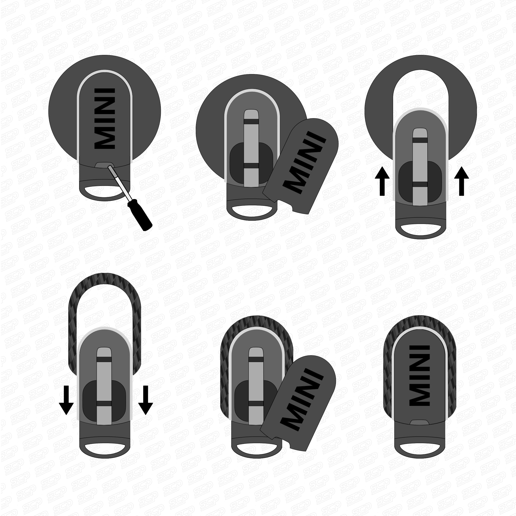 MINI F-Series Carbon Fibre Slim Key Fob Surround