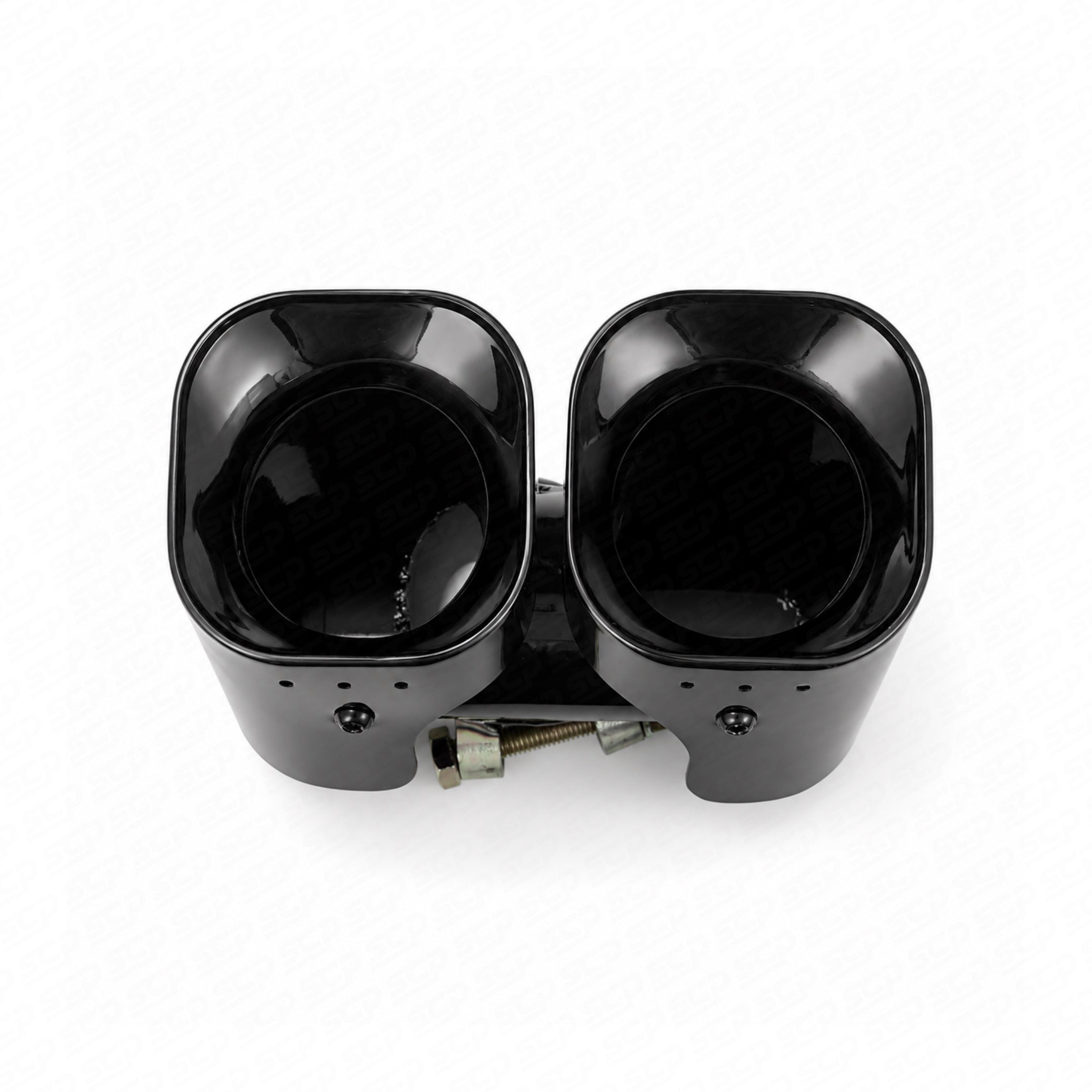 Land Rover Defender L663 Square Black Chrome Exhaust Tips
