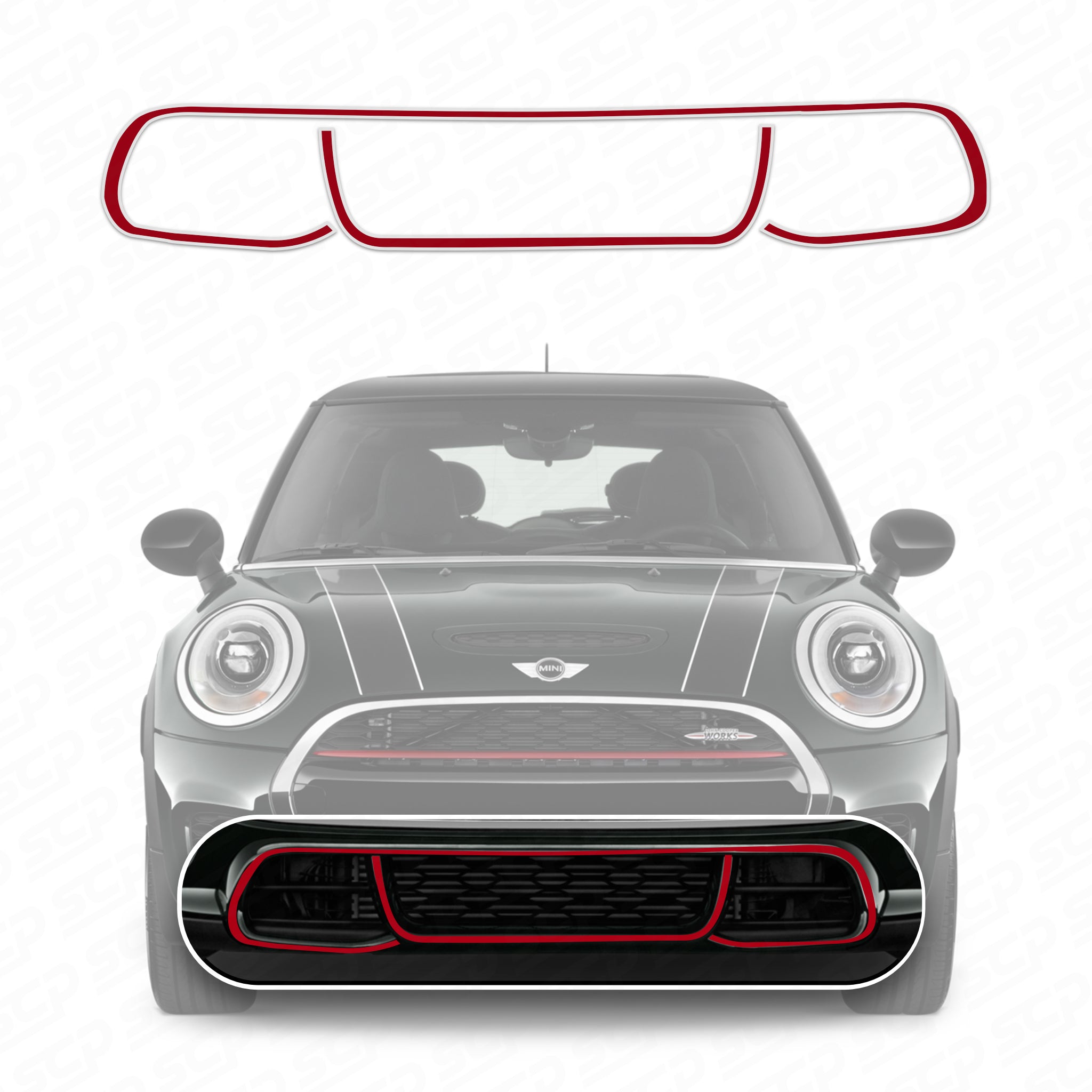 MINI F-Series Sport / JCW Front Lower Bumper Trim Accent Decal
