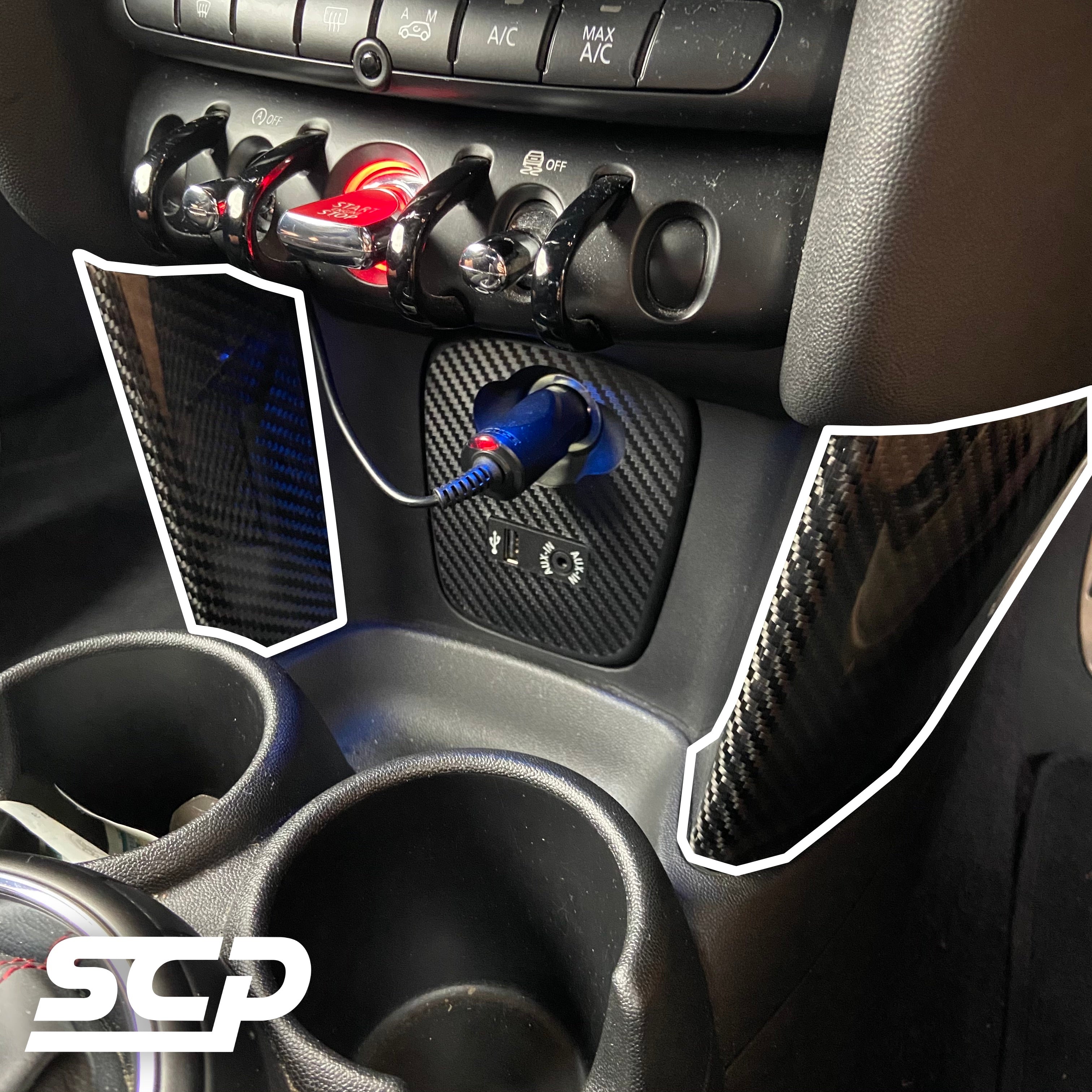 MINI F-Series Carbon Centre Console Side Covers - SCP Automotive