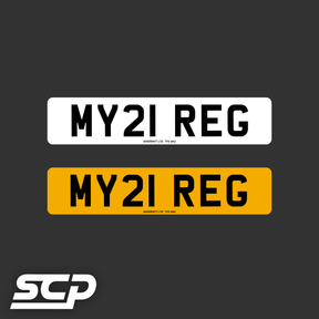 UK Standard Oblong Registration Licence Plate (520 x 111mm)